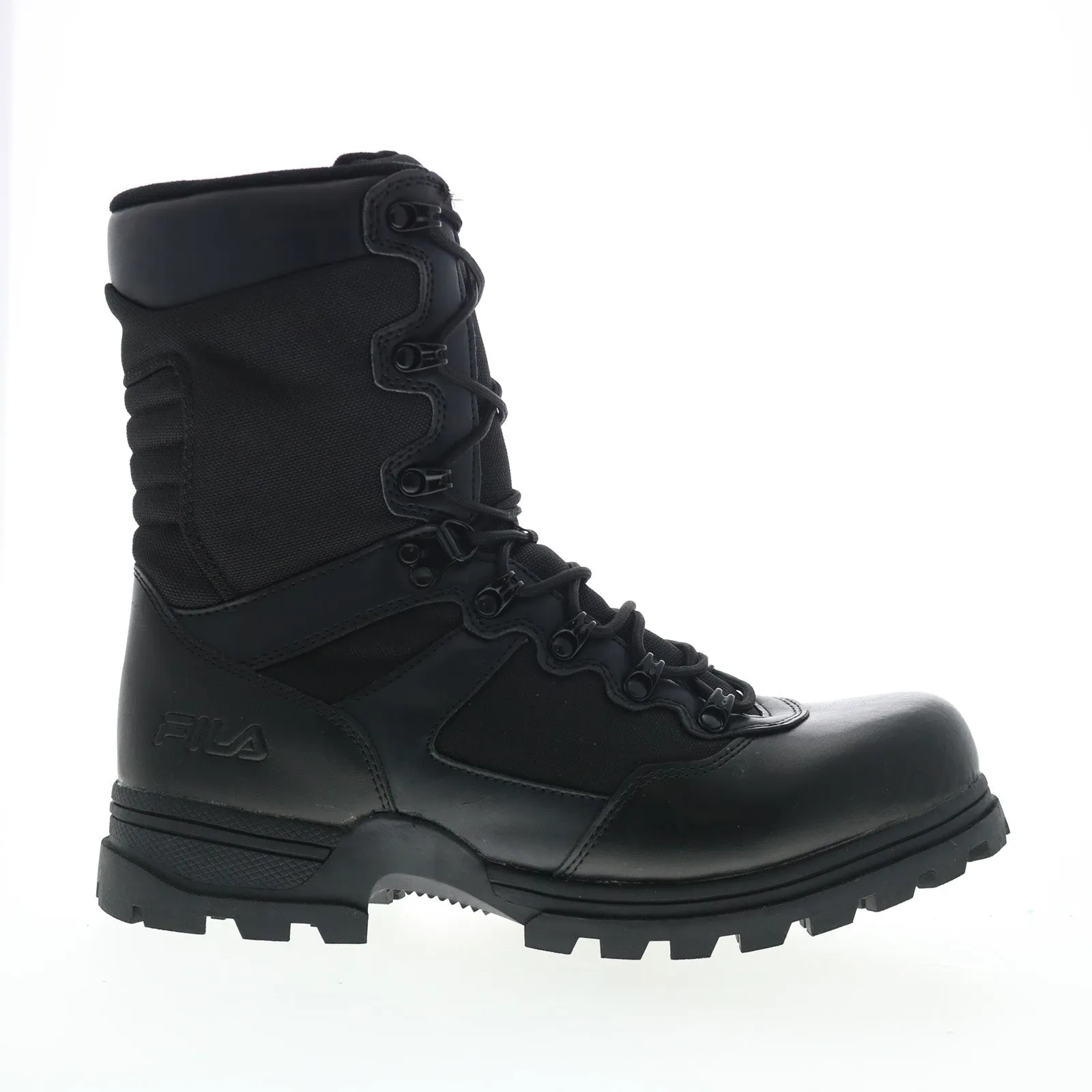 Fila Stormer 1LM00117-001 Mens Black Leather Lace Up Work Boots Rugged Look Practical Choice