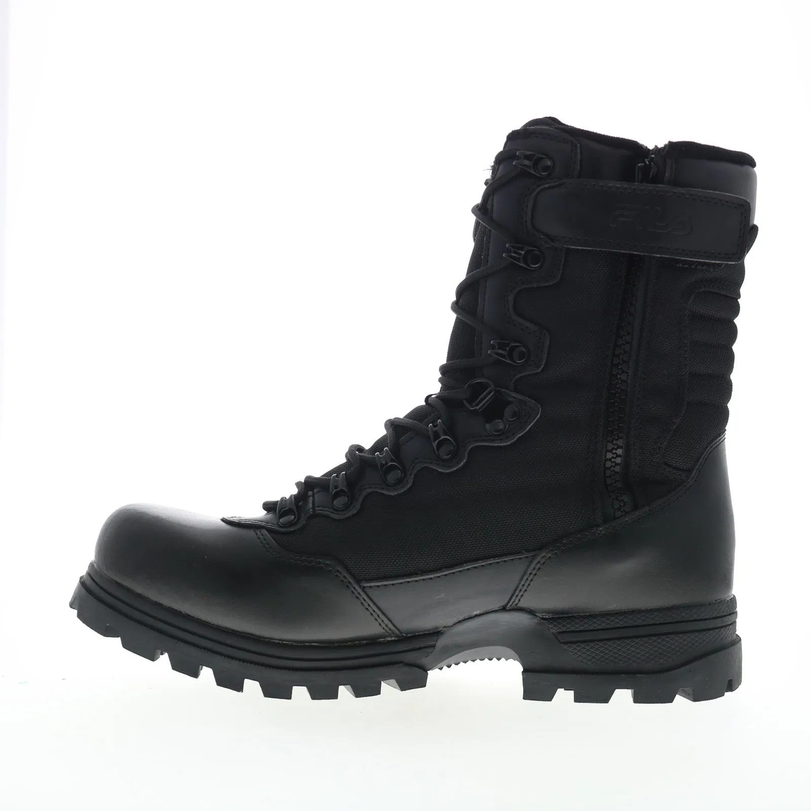 Lightweight Feel Hiking Style Fila Stormer 1LM00117-001 Mens Black Leather Lace Up Work Boots