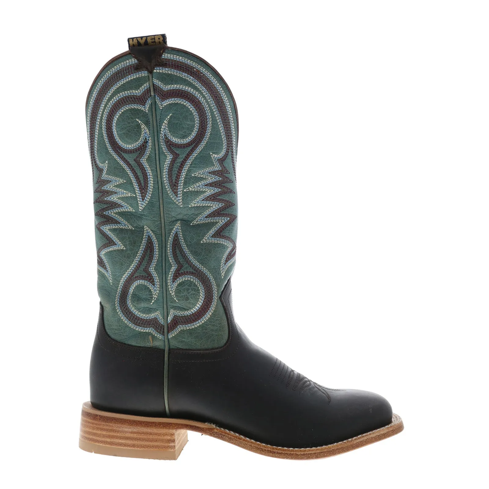 Textile Lining Hyer Codell 13" HM11012 Mens Brown Cowhide Leather Western Cowboy Boots