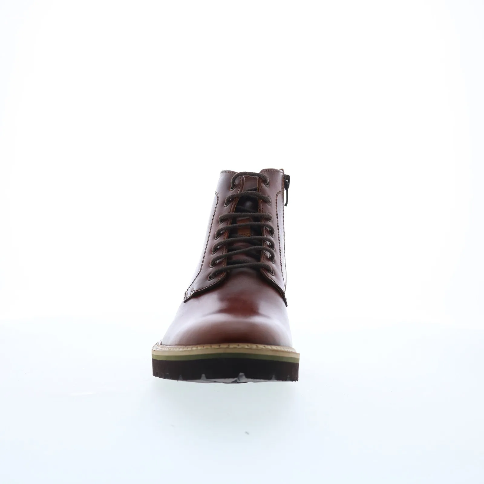 Steve Madden P-Krypto Mens Brown Leather Lace Up Casual Dress Boots Soft And Supportive Supportive Design
