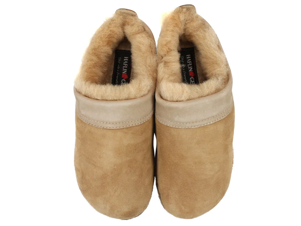 Good Traction Fashionable Haflinger Clogs Sheepskin Snowbird Natural