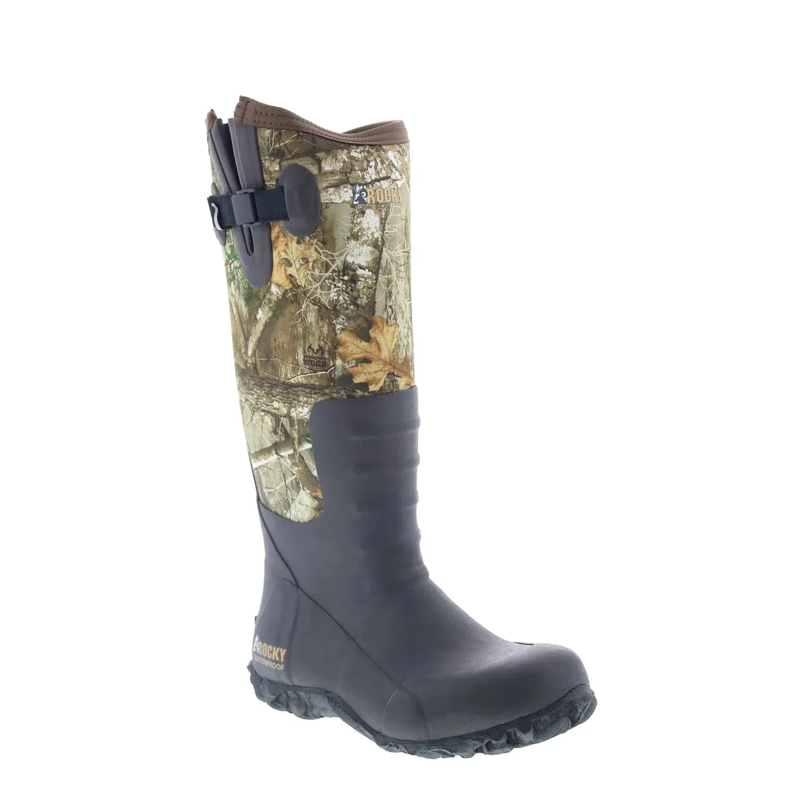 Rocky Core Rubber RKS0435SI Mens Black Synthetic Slip On Hunting Boots light texture Functional Design
