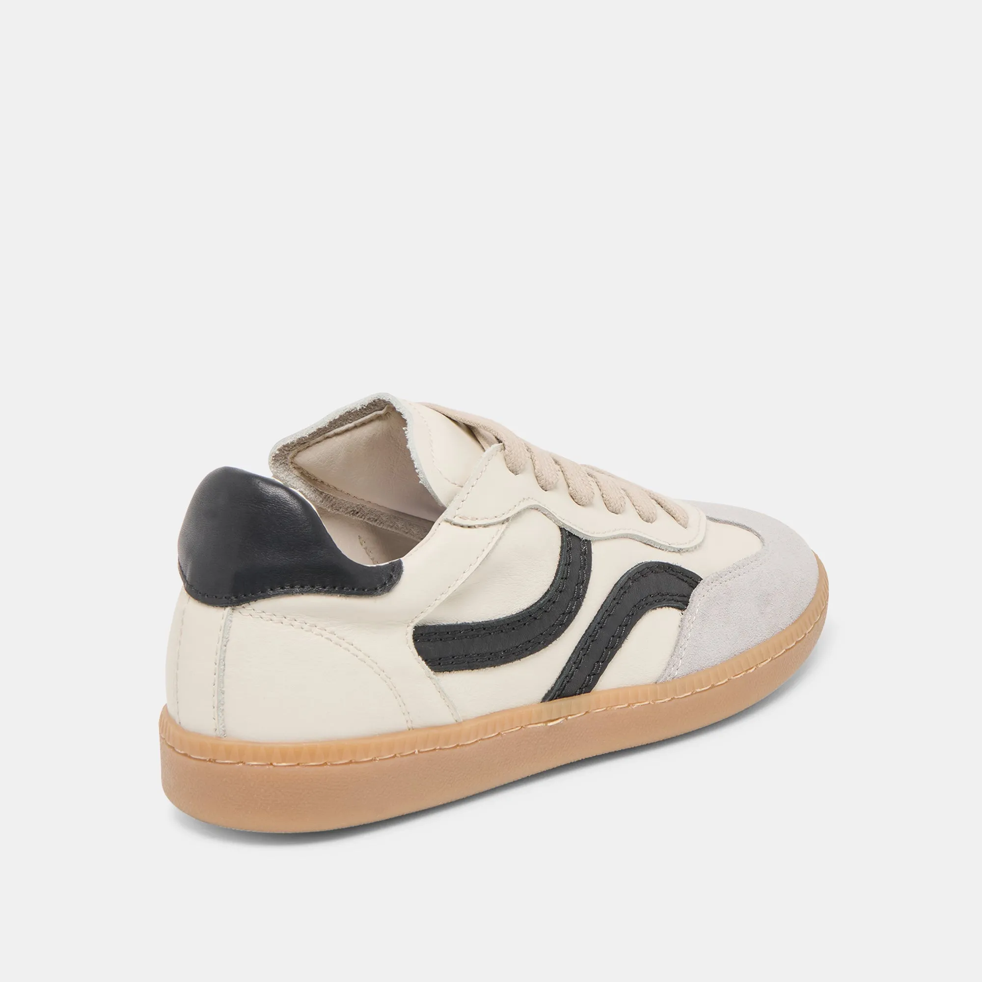 Iconic wear Casual Sporty REBEL SNEAKERS WHITE BLACK LEATHER