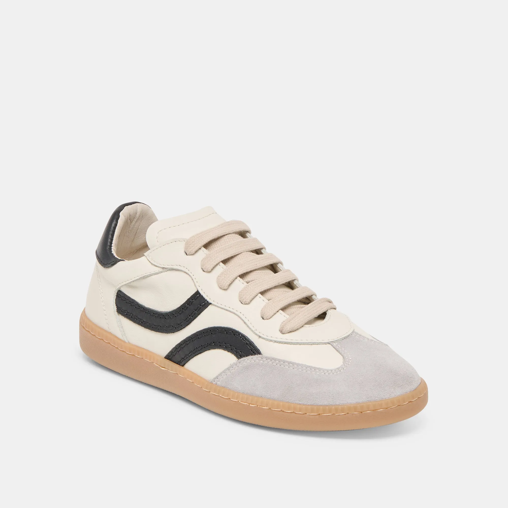 REBEL SNEAKERS WHITE BLACK LEATHER Streamlined Style Swift Step
