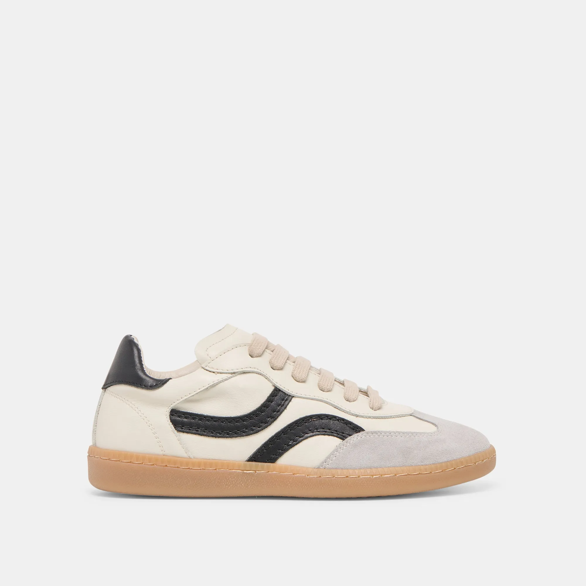 REBEL SNEAKERS WHITE BLACK LEATHER Responsive cushioning All-day style