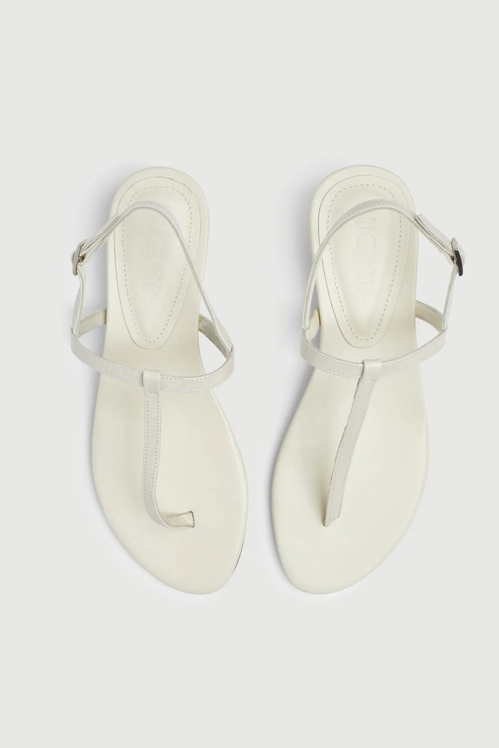 Breathable Design All-day Comfort Daphne Sandals in Ivory Patent Leather
