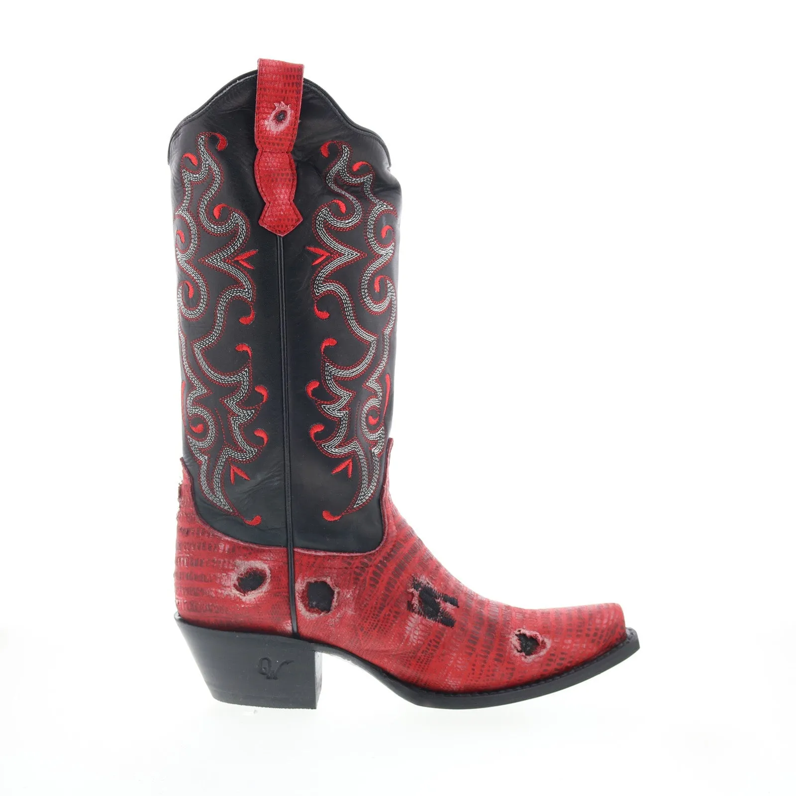 Air Flow Outlaw Ladies 13" Red Lizard PNT 70201 Womens Red Leather Western Boots