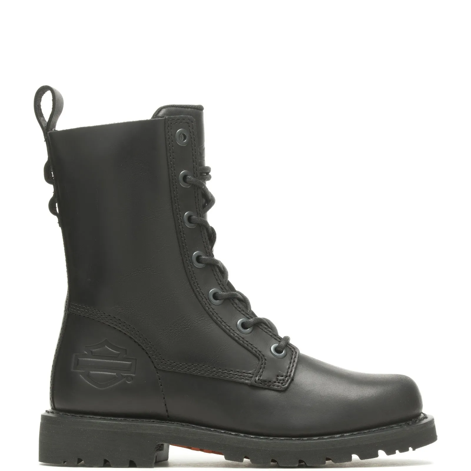 Warehouse Worker Leather Comfort Harley-Davidson RR-Beason 7" Lace D84654 Womens Black Motorcycle Boots
