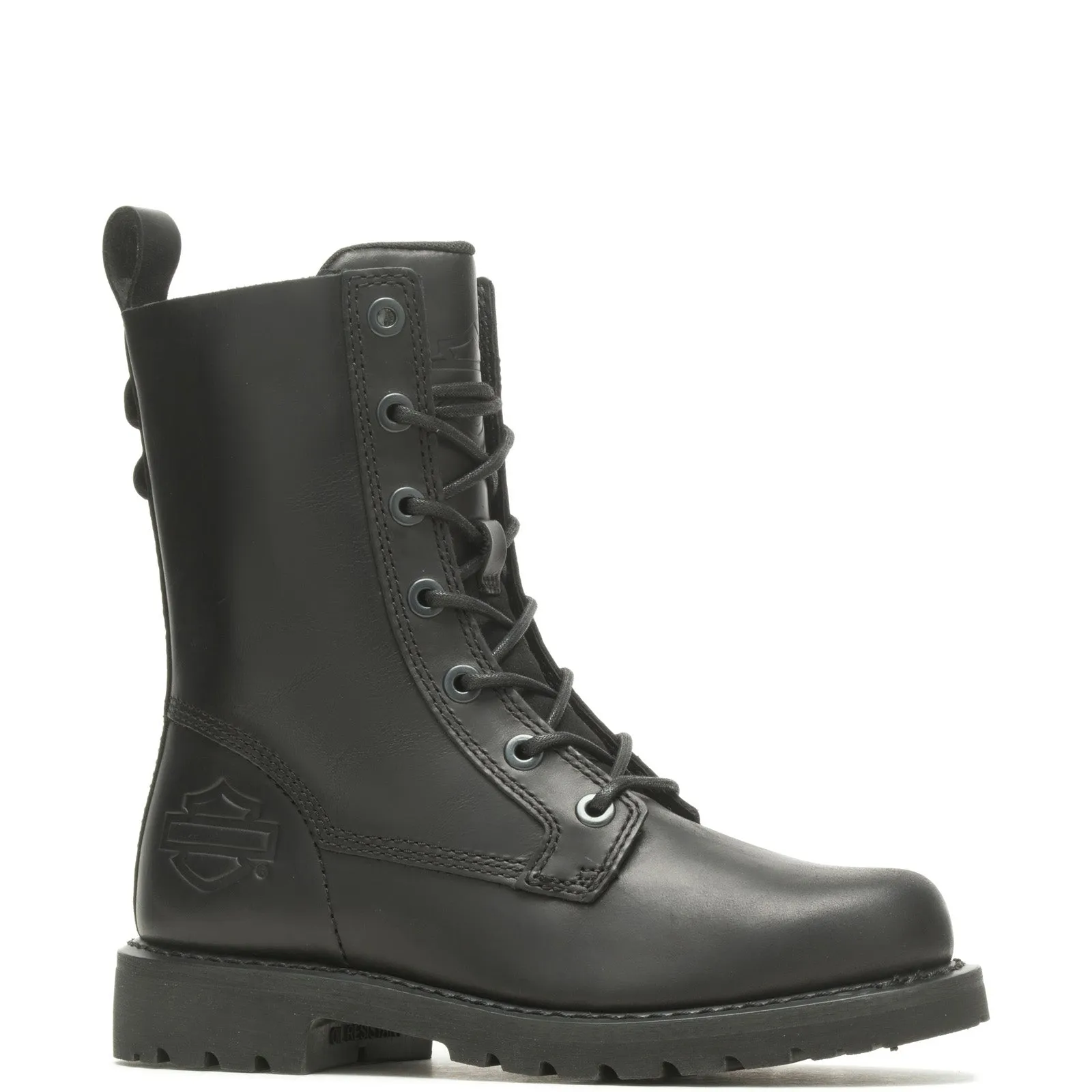 Harley-Davidson RR-Beason 7" Lace D84654 Womens Black Motorcycle Boots Trek Ready