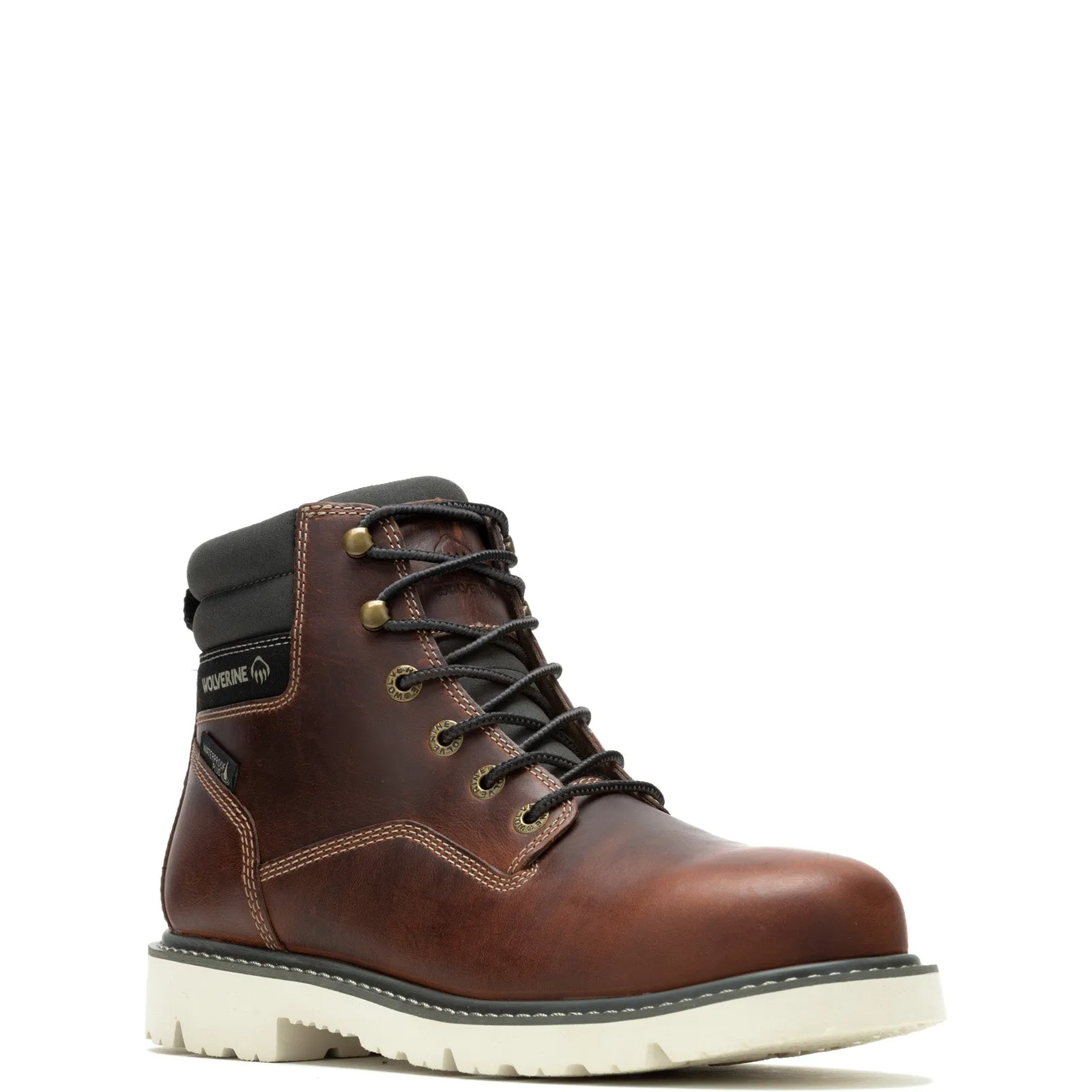 Wolverine Revival Waterproof W240006 Mens Brown Wide Leather Work Boots Non Marking City Life