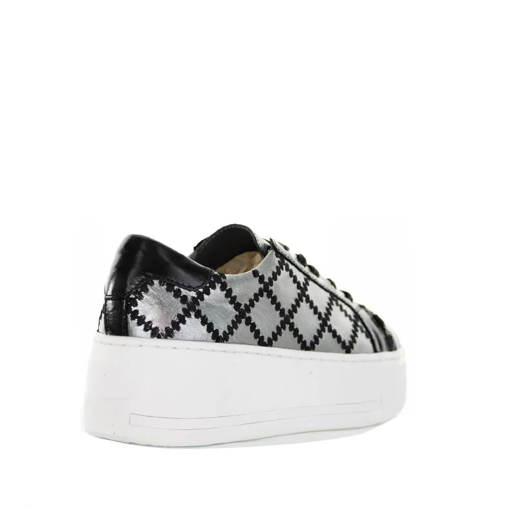 ALFIE & EVIE FRANKIE BLACK PAT PEWTER Anytime Go Pastel tone
