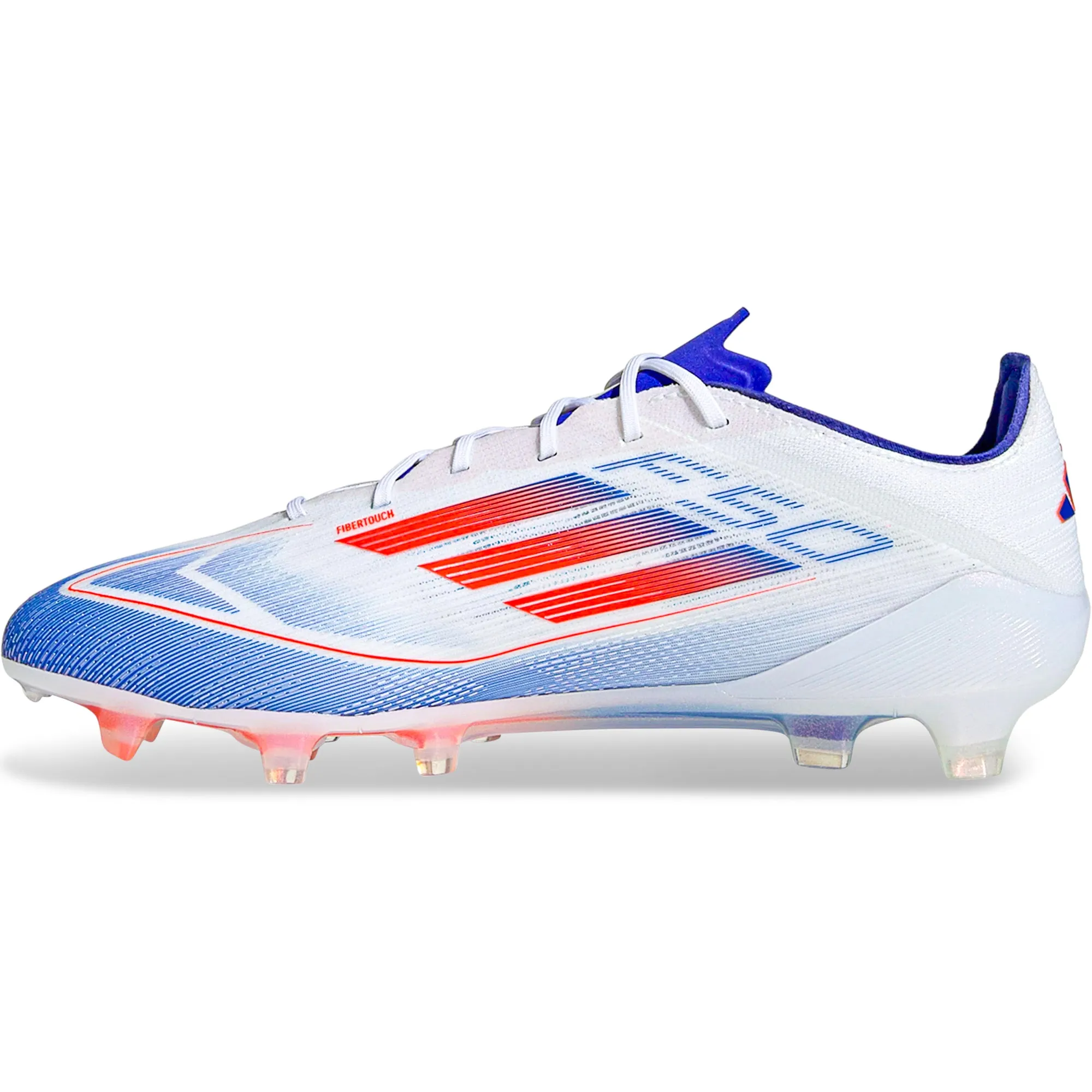 adidas F50 Elite FG Soccer Cleats (White/Solar Red/Lucid Blue) Practice Routine Footing Control