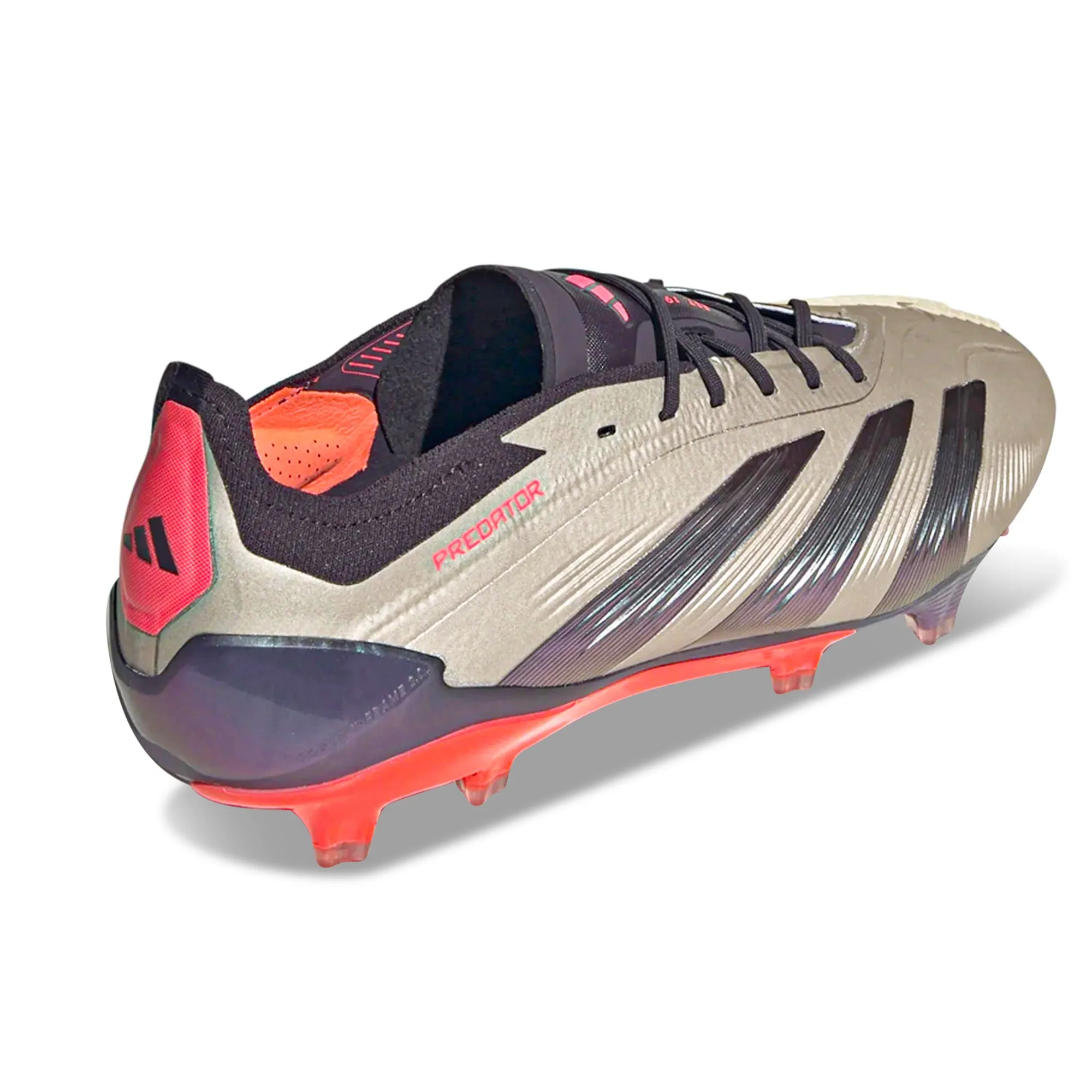 adidas Predator Elite FG Soccer Cleats (Platinum/Black/Carbon) Game Motion