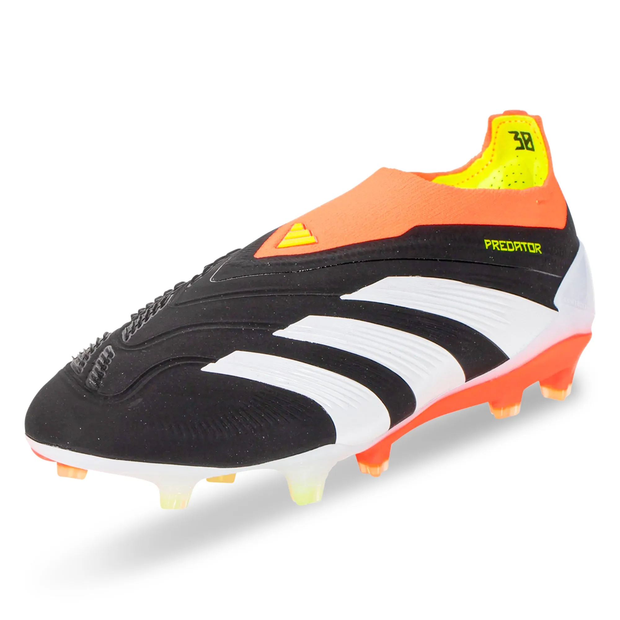 adidas Predator Elite LL FG Soccer Cleats (Black/Solar Red) Hard Ground Traction Pad