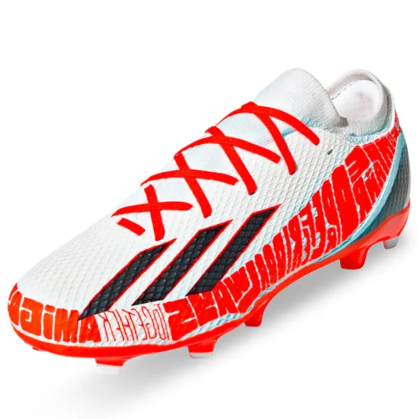Comfort Fit adidas X Speedportal Messi.3 Firm Ground Soccer Cleats (Core White/Solar Red)