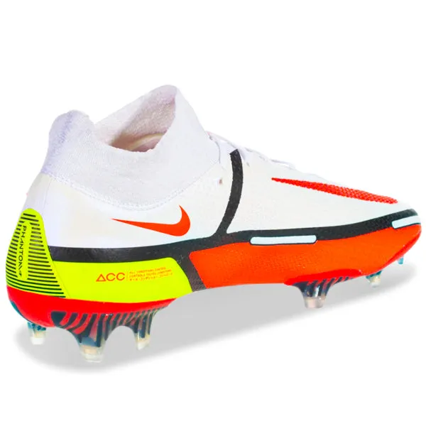 Nike Phantom GT2 Elite FG (White/Bright Crimson) Mesh Upper Low Cut