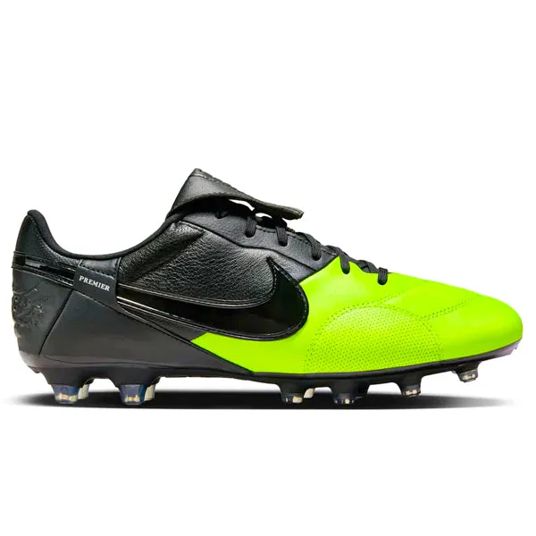 Nike Premier III Firm Ground Soccer Cleats (Black/Black-Volt) Adult fit