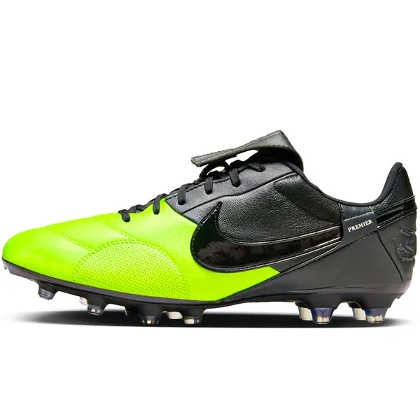 Nike Premier III Firm Ground Soccer Cleats (Black/Black-Volt) Enhanced Agility