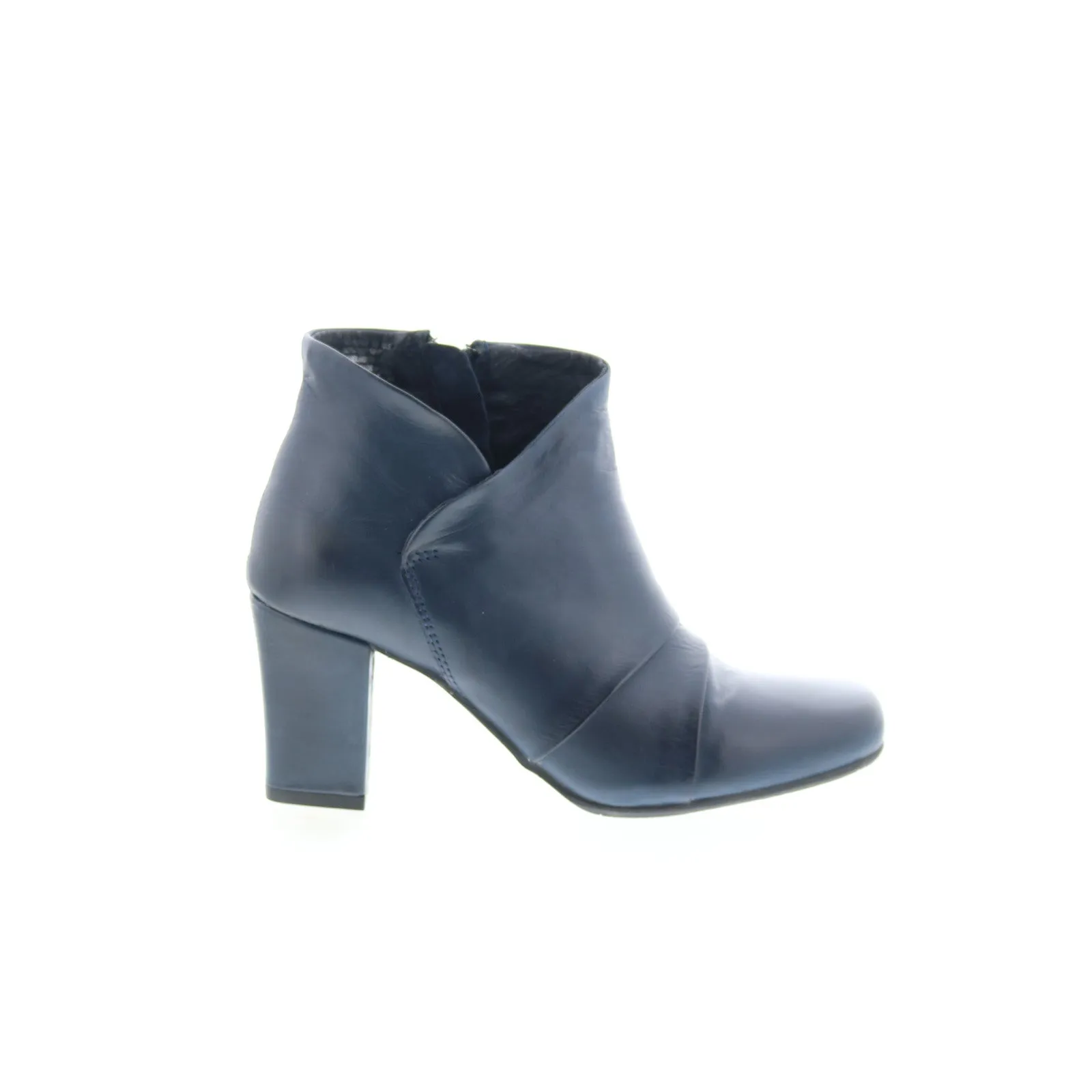 Miz Mooz Haydin Womens Blue Leather Zipper Ankle & Booties Boots Utility Style