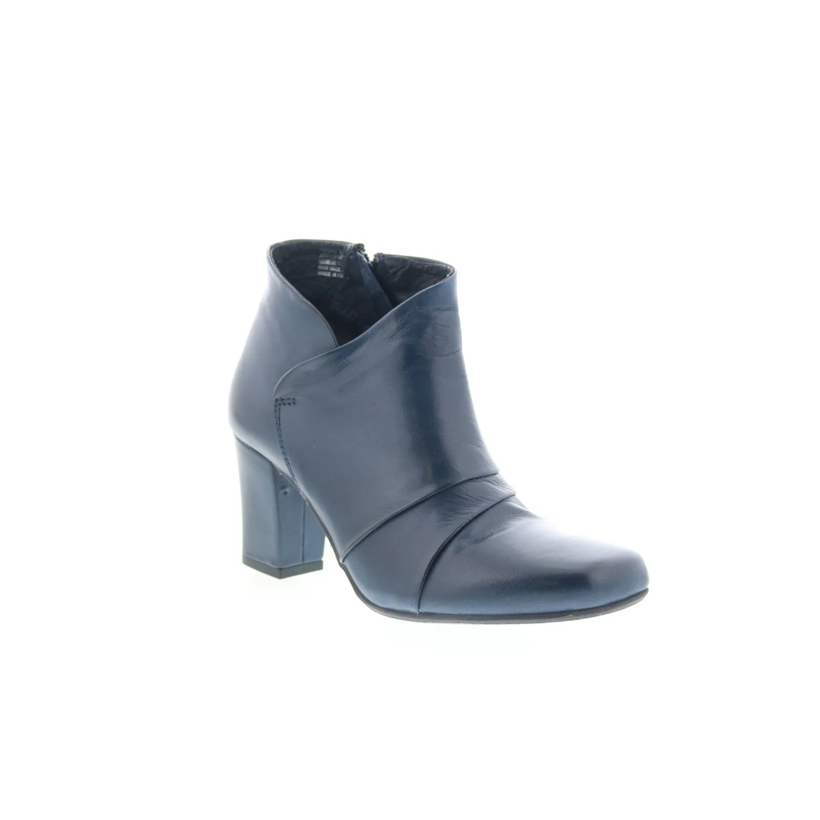 Timeless Style Clean Form Miz Mooz Haydin Womens Blue Leather Zipper Ankle & Booties Boots