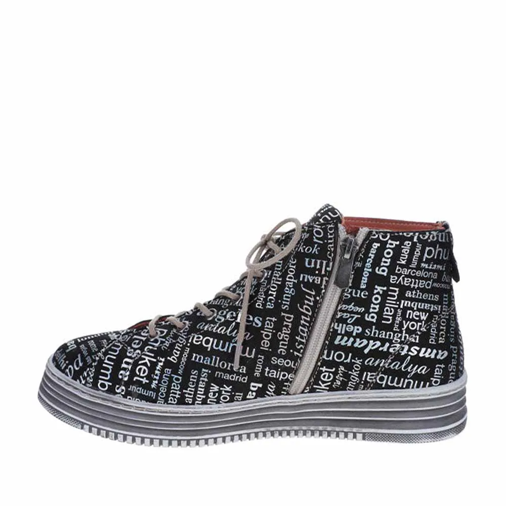 LE SANSA VIVID BLACK PRINT high heels men's extra - large