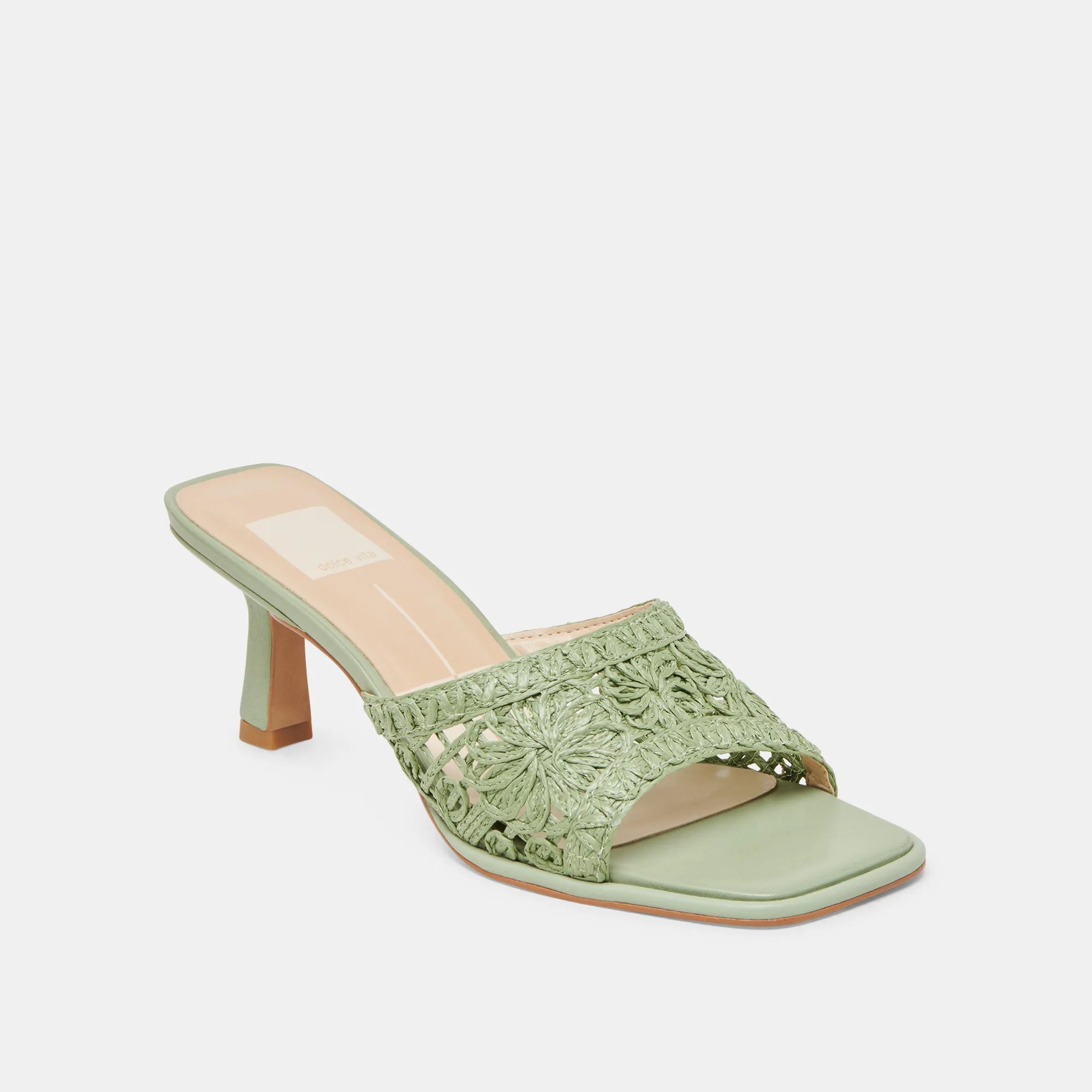 Formal Shoes for Women Shock Resistance MAYLAH HEELS SAGE MACRAME
