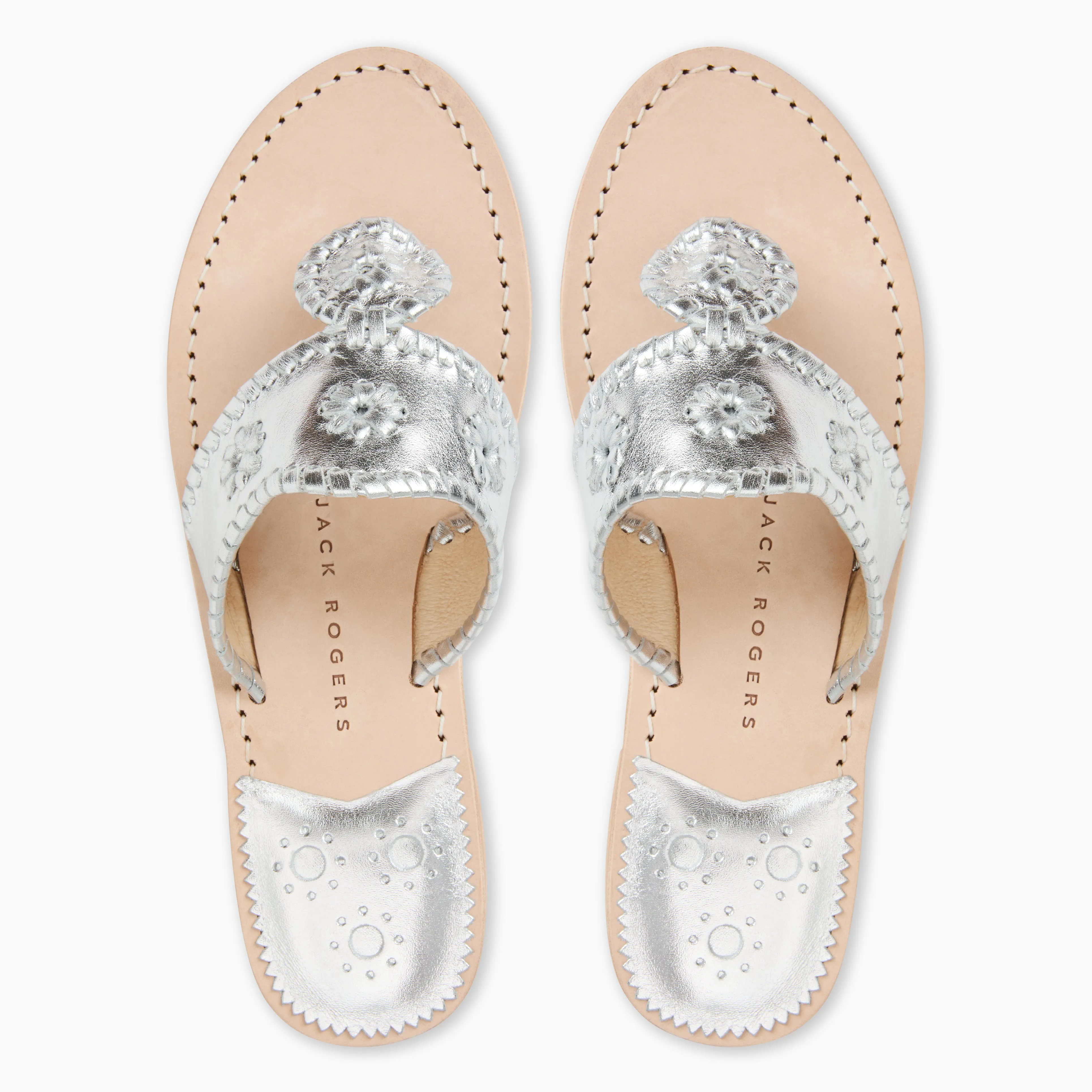 Quick Fit Jacks Wide Width Leather Flat Sandal