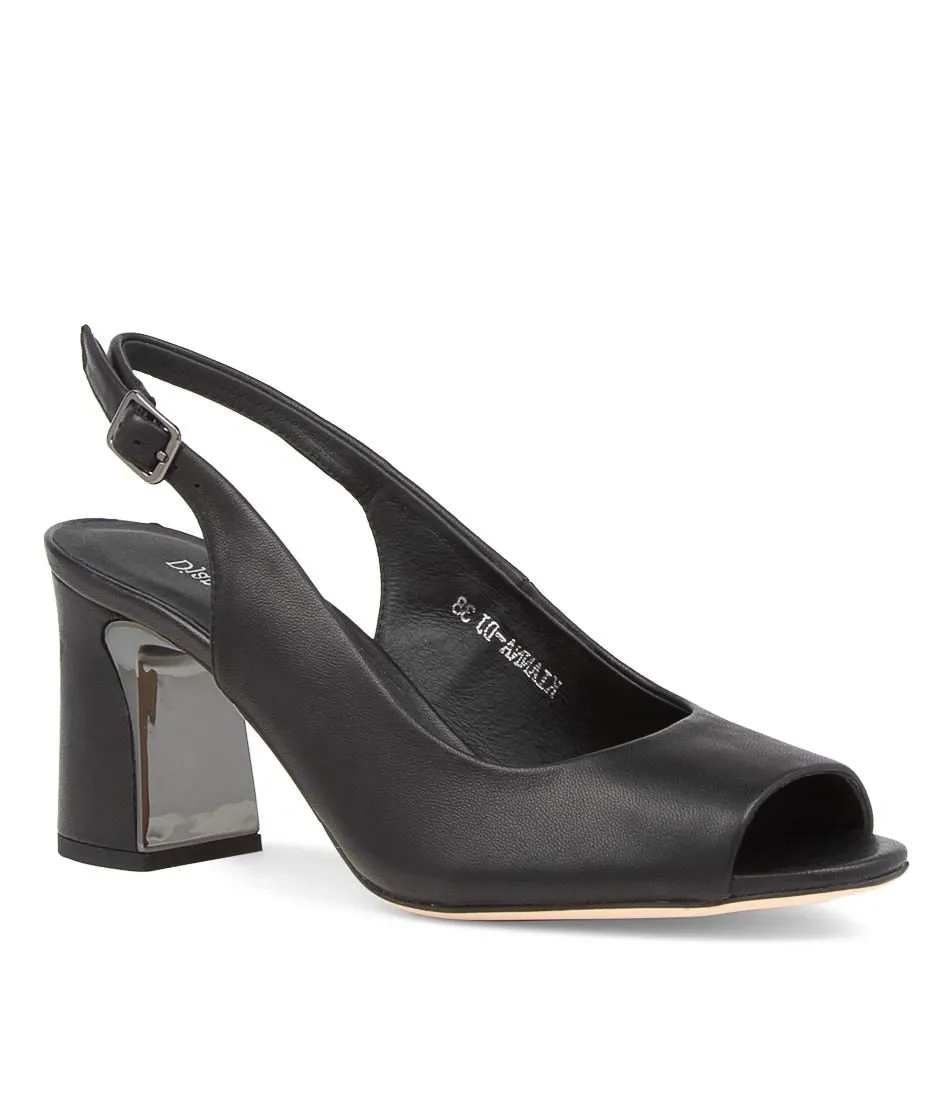 Ballet-Inspired Heels Suede Heels DJANGO & JULIETTE KIANNA BLACK