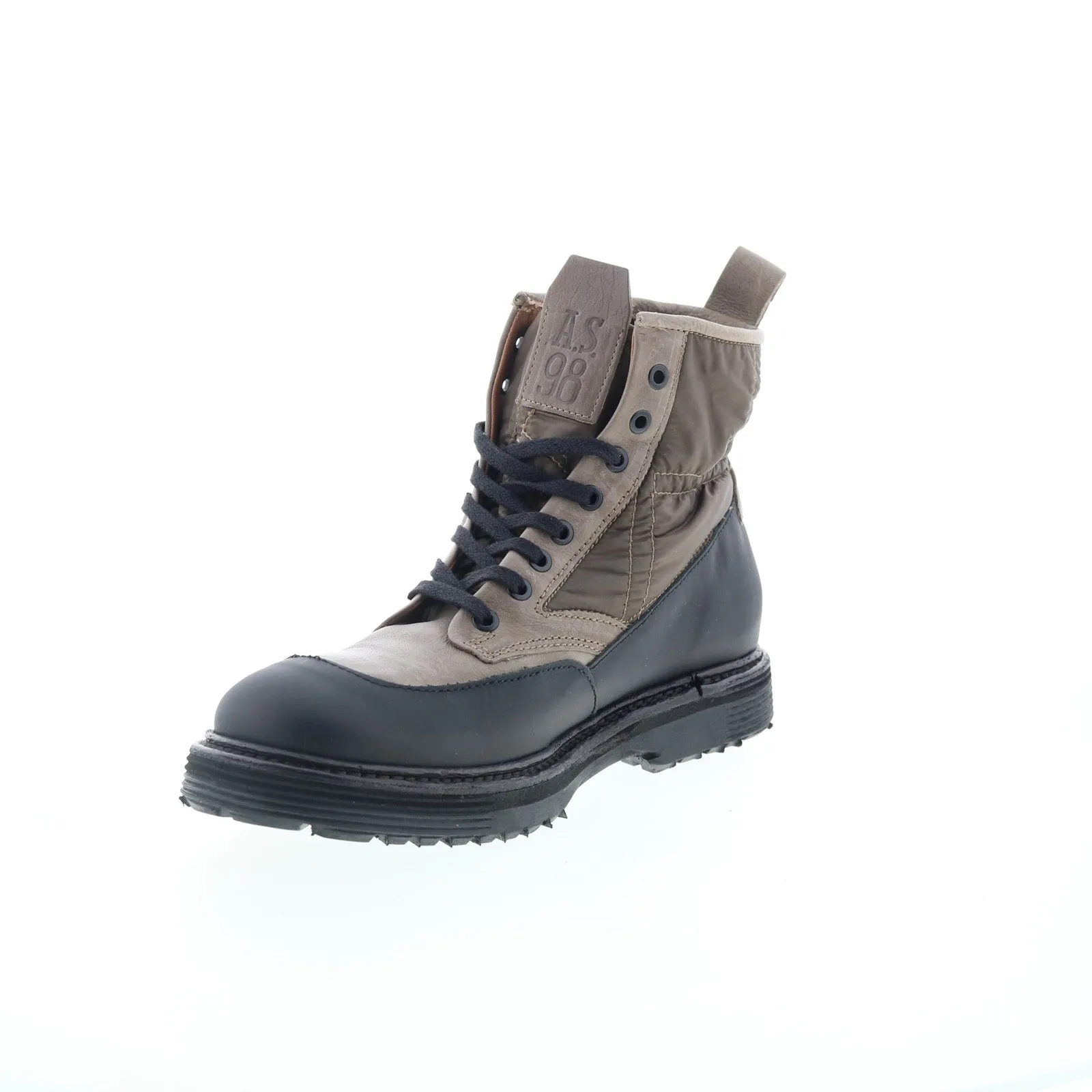A.S. 98 Rupert Mens Gray Synthetic Lace Up Casual Dress Boots Minimalist Look Essential Piece