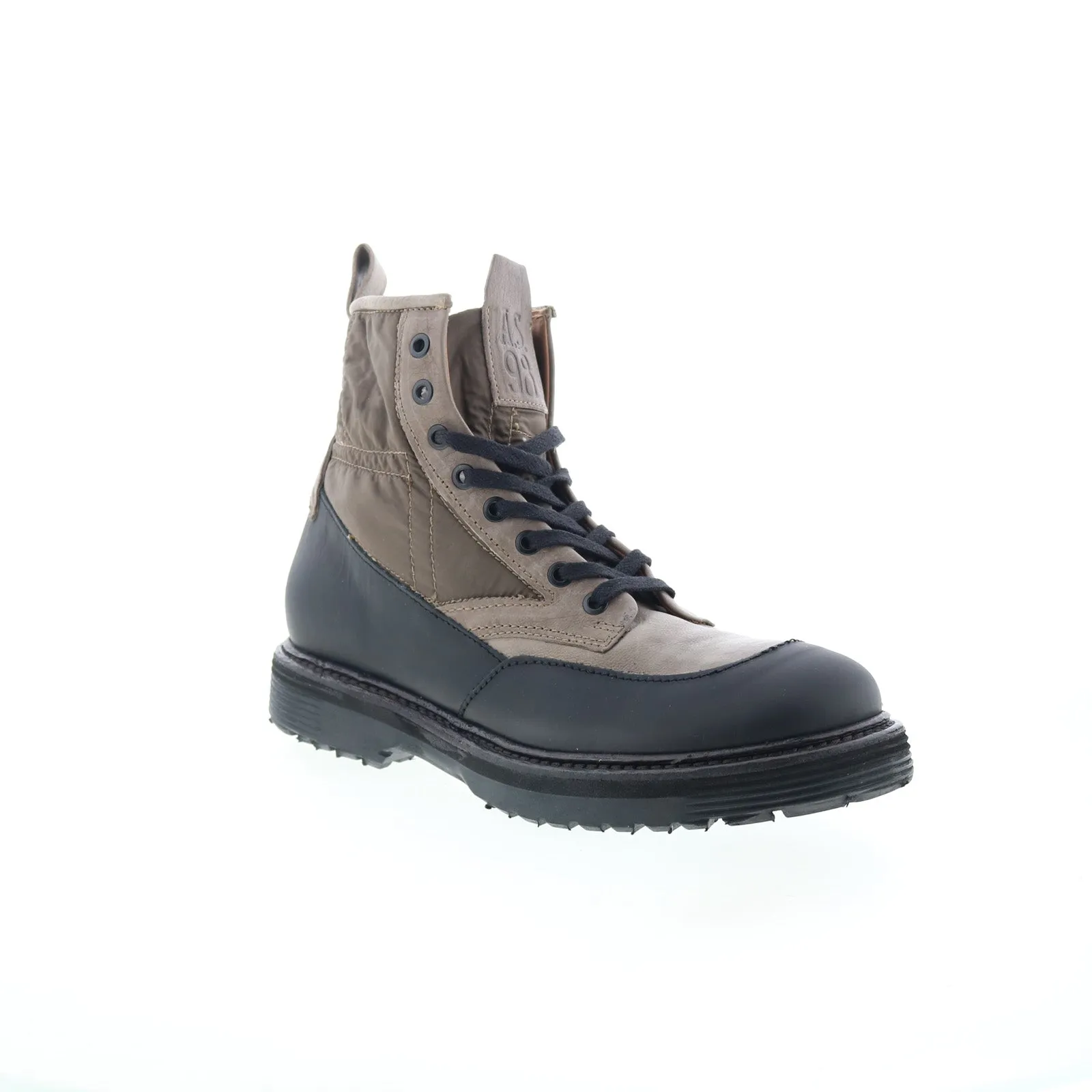 A.S. 98 Rupert Mens Gray Synthetic Lace Up Casual Dress Boots Leather Material Strong Sole