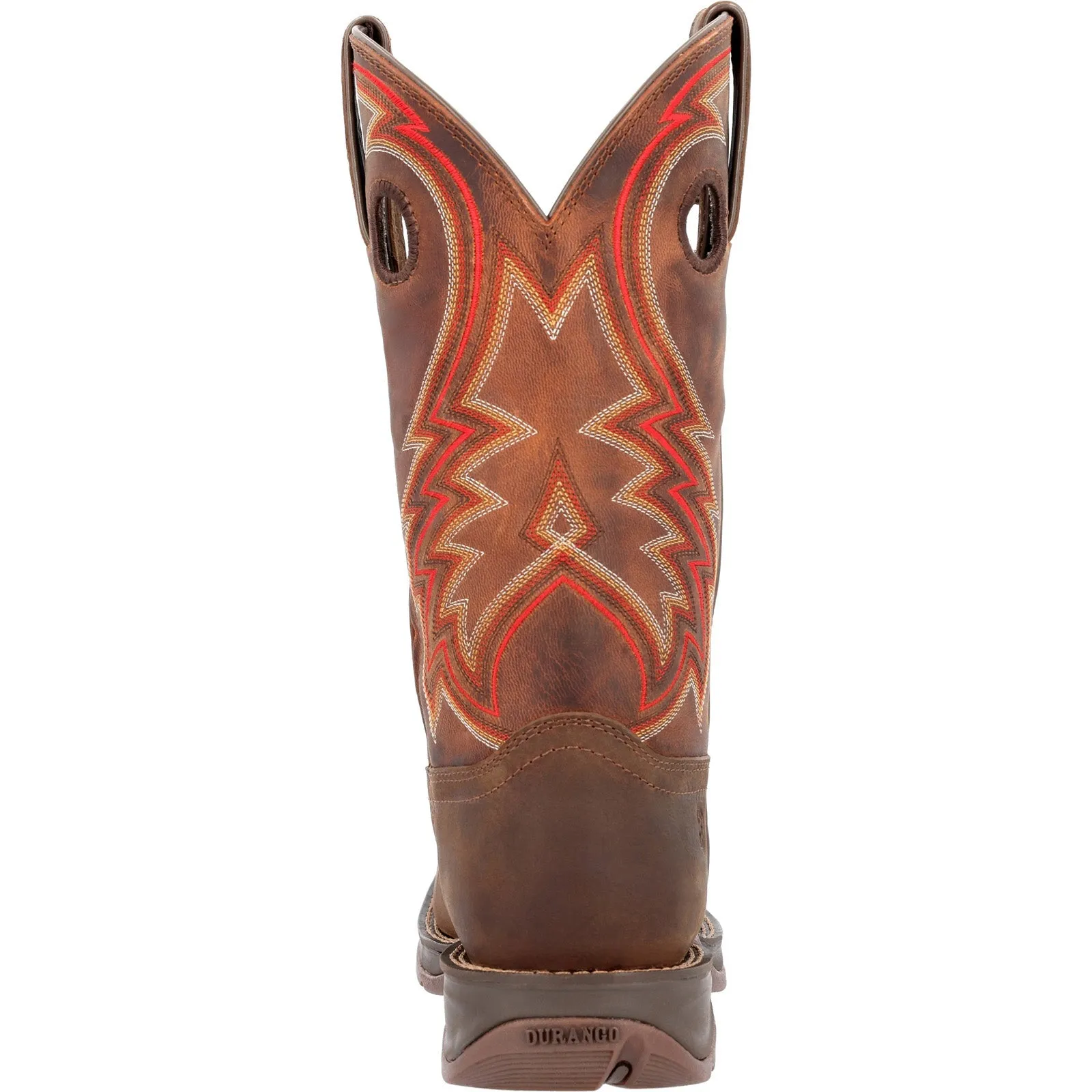 Durango Rebel DDB0393 Mens Brown Wide Leather Slip On Cowboy Western Boots Mid Length
