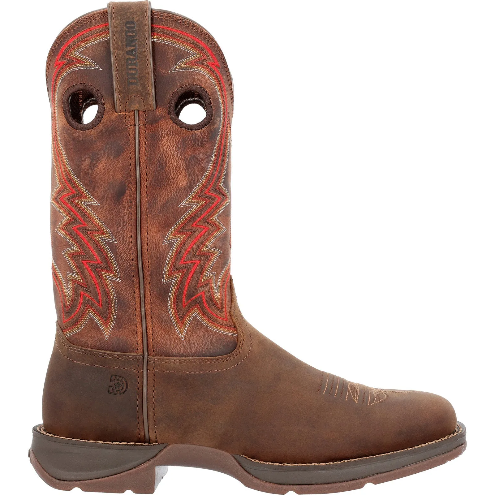 Training Ground Durango Rebel DDB0393 Mens Brown Wide Leather Slip On Cowboy Western Boots