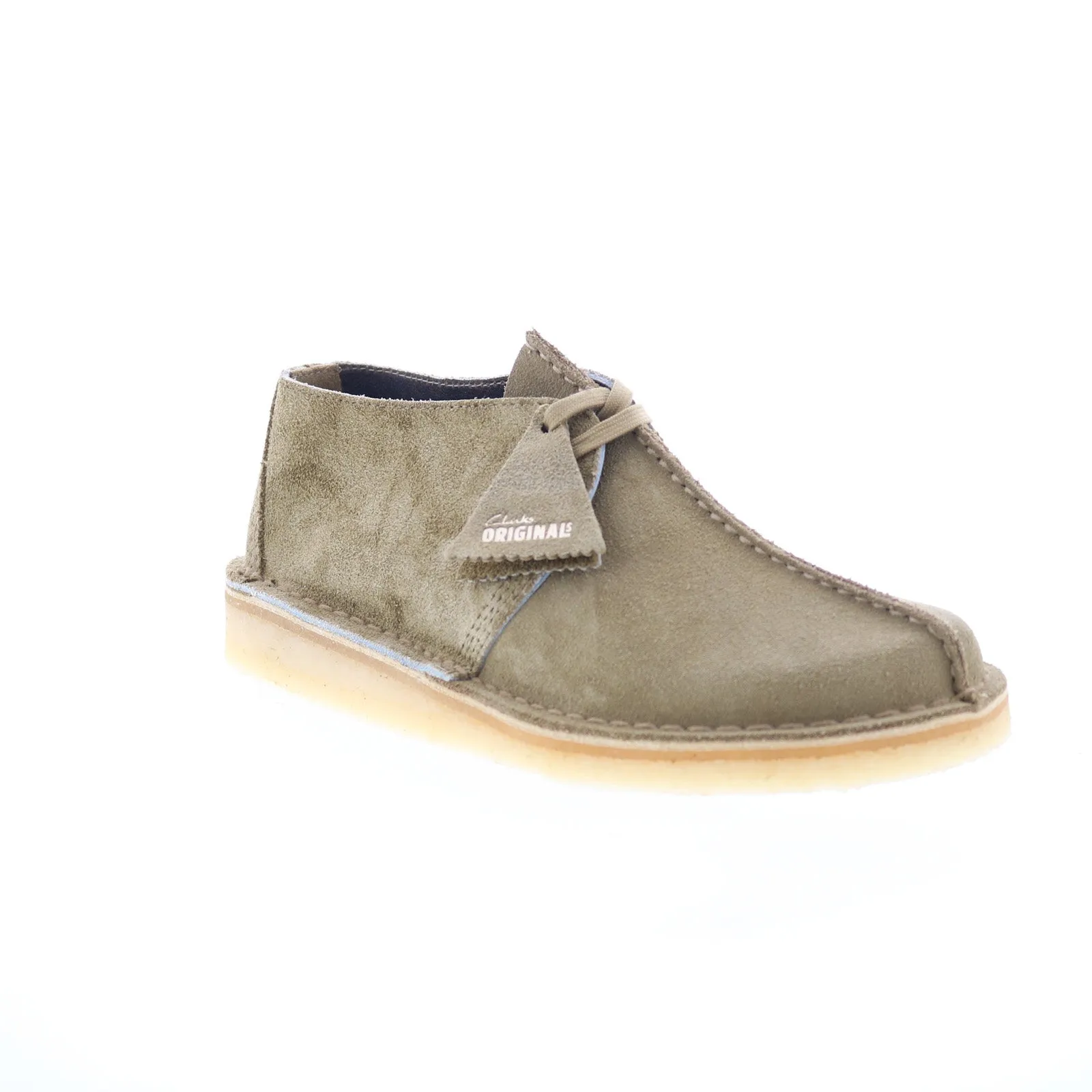 Functional Design Clarks Desert Trek 26176531 Mens Green Suede Lace Up Chukkas Boots