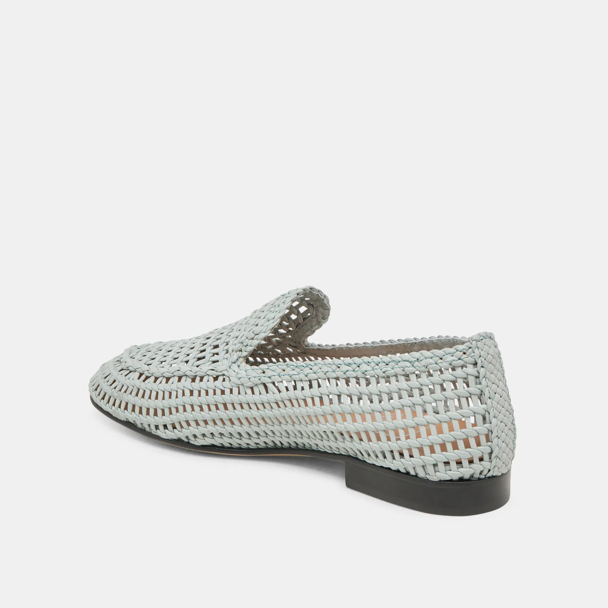 Celebrate Glow Ceremony Look ARMOND FLATS SKY BLUE WOVEN LEATHER