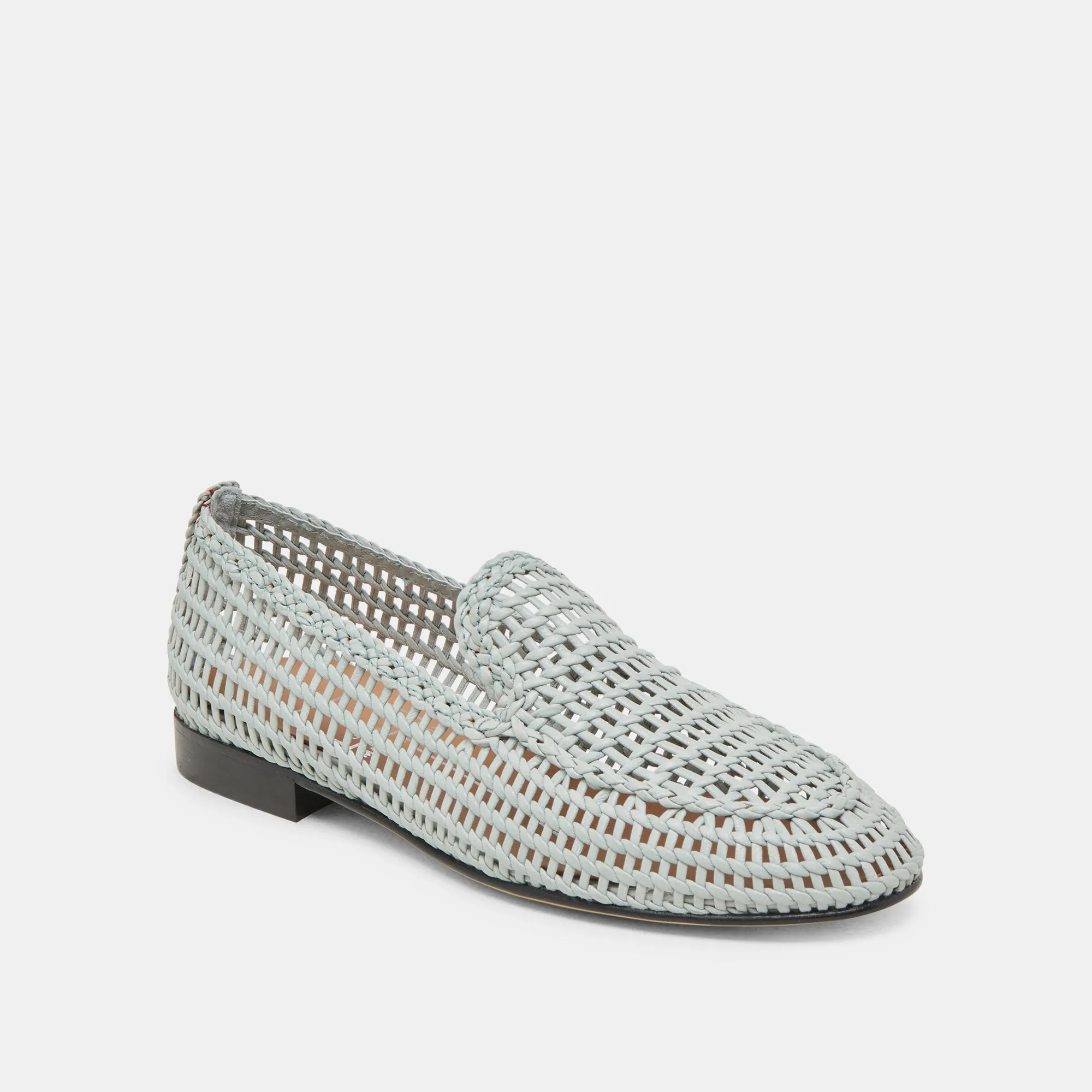 Cozy Cushioning Flexible Fit ARMOND FLATS SKY BLUE WOVEN LEATHER