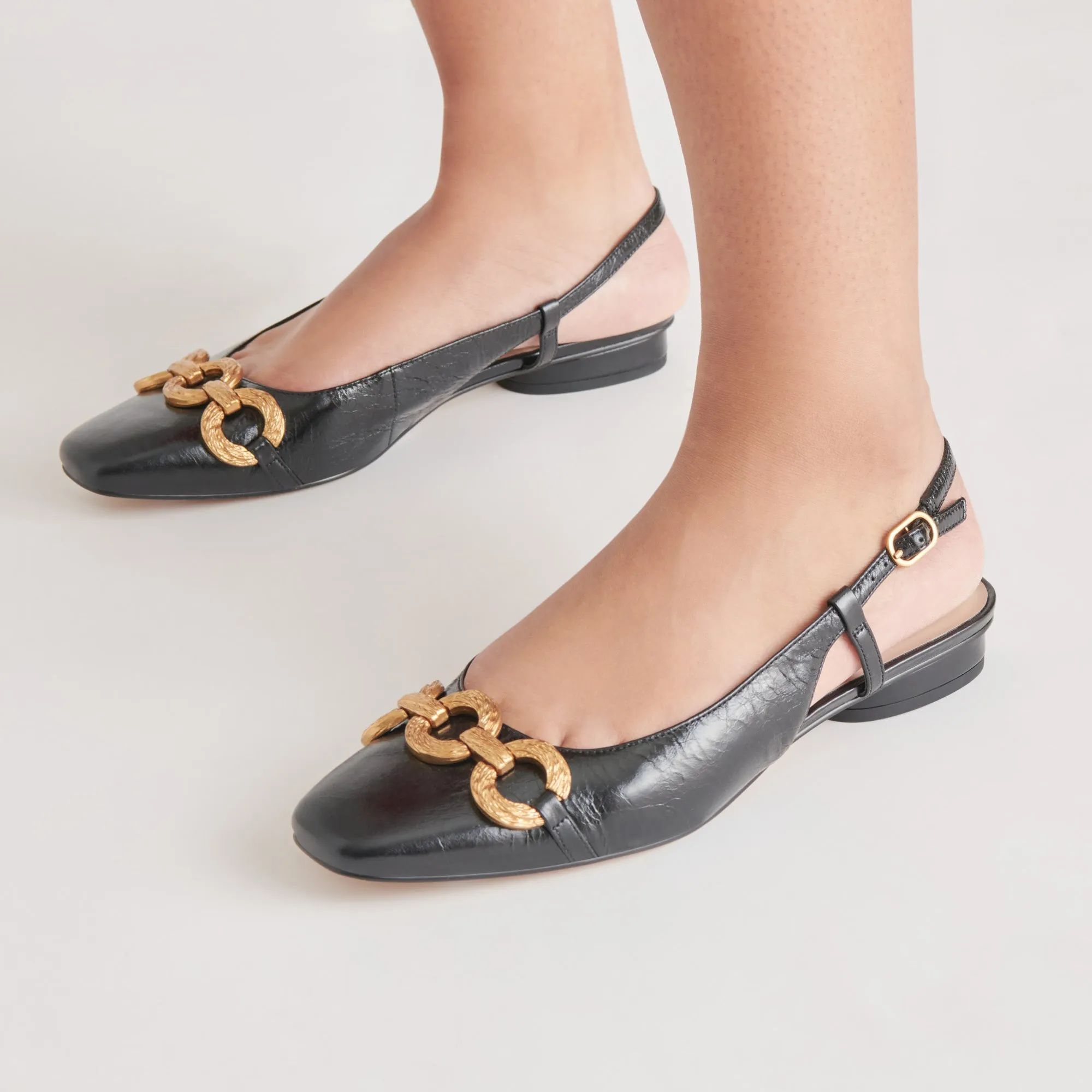 RAMANO FLATS MIDNIGHT CRINKLE PATENT Japan Chic
