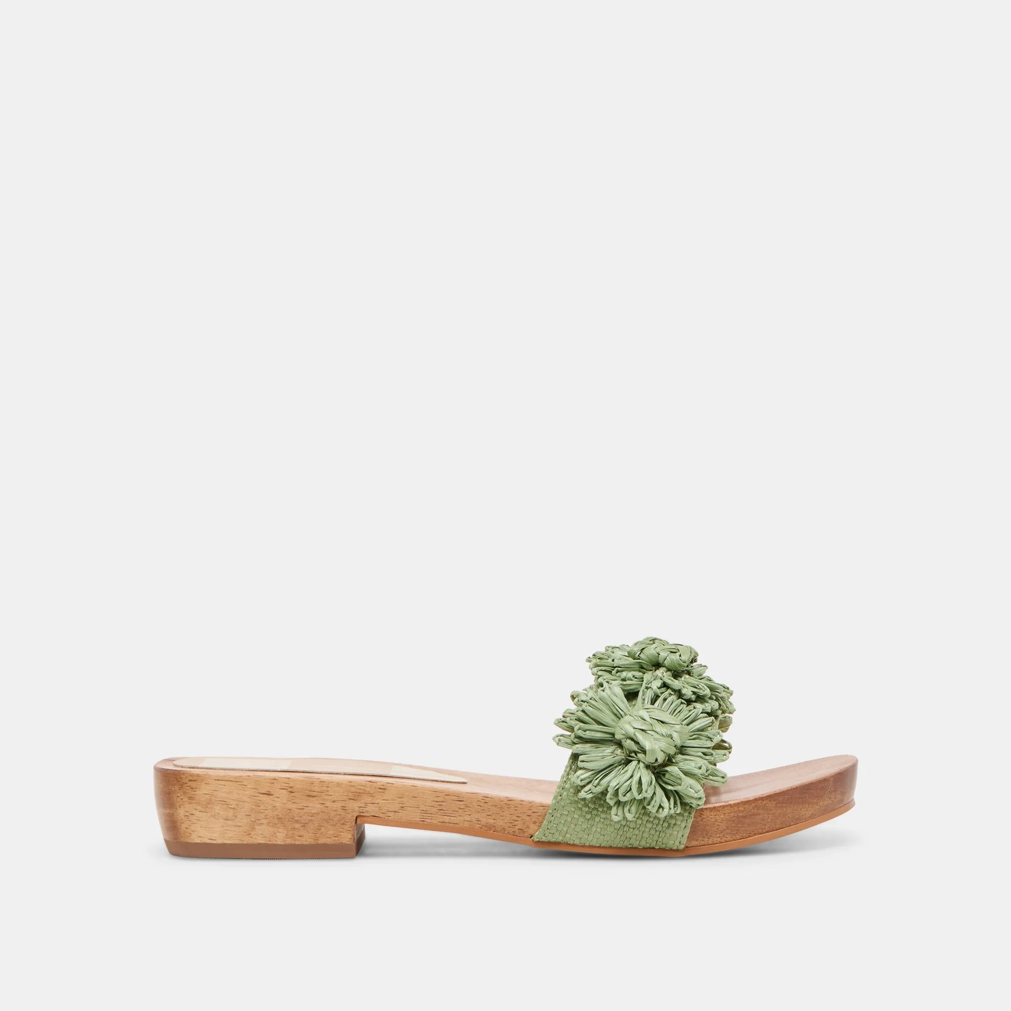 Easy Glam Snack Run ARIENA SANDALS JADE FLORAL RAFFIA