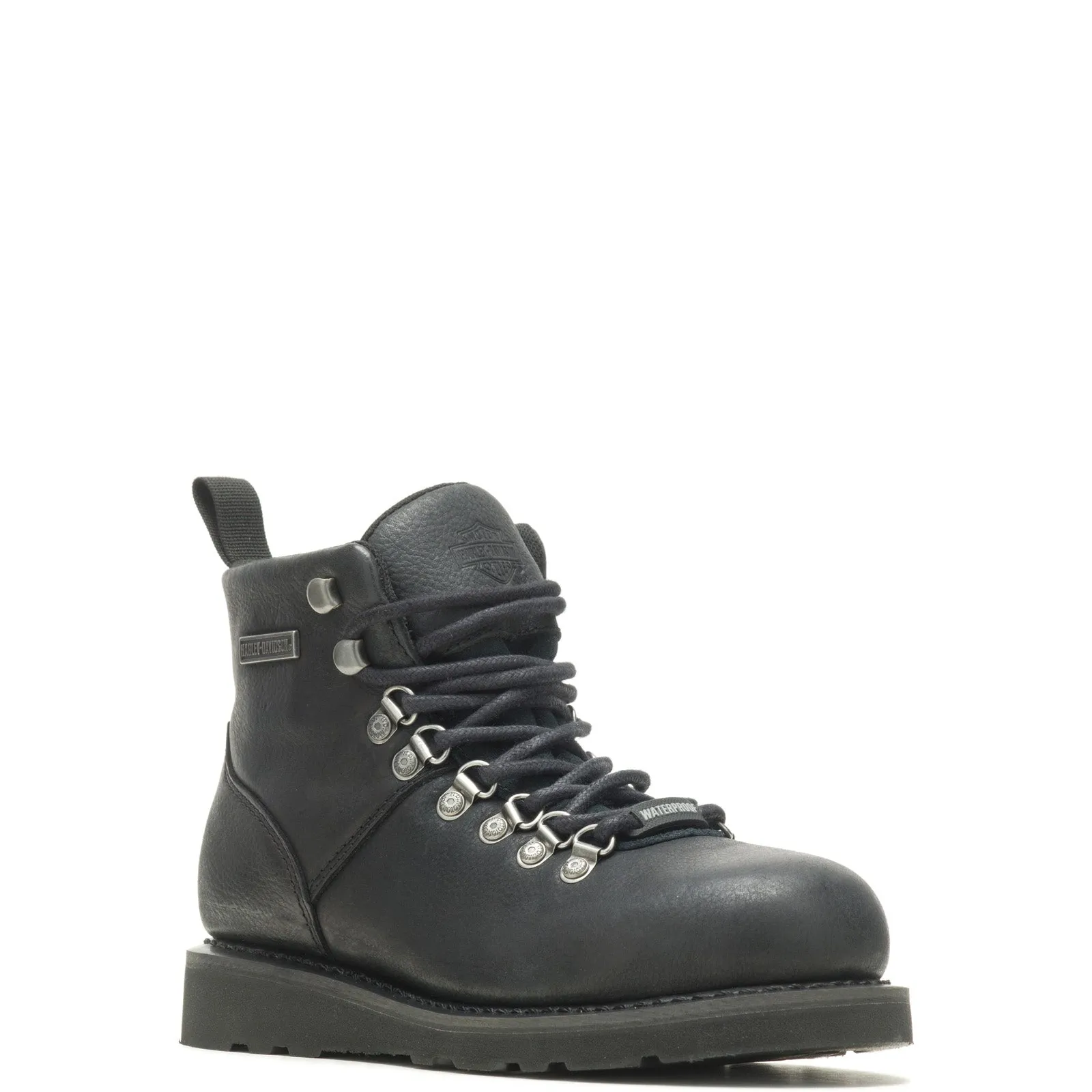Harley-Davidson Denway 4" D87233 Womens Black Leather Motorcycle Boots Comfortable Heel Compact Form