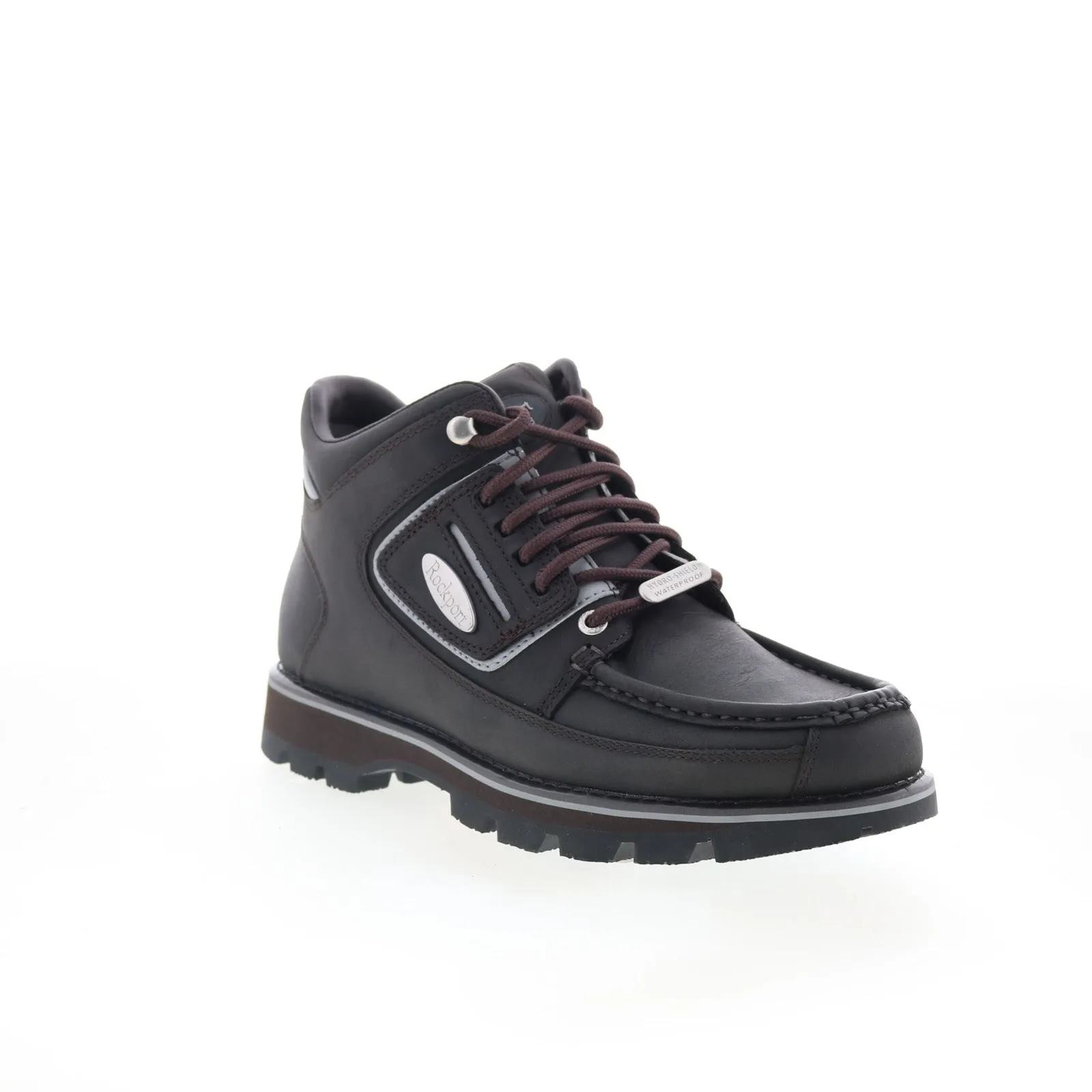 Rockport Umbwe II Waterproof Mweka CJ1363 Mens Brown Casual Dress Boots Easy Entry Buckle Closure