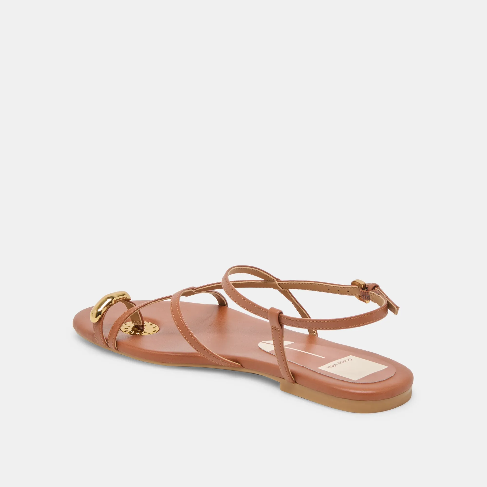 Open Finish KESHA SANDALS COGNAC LEATHER