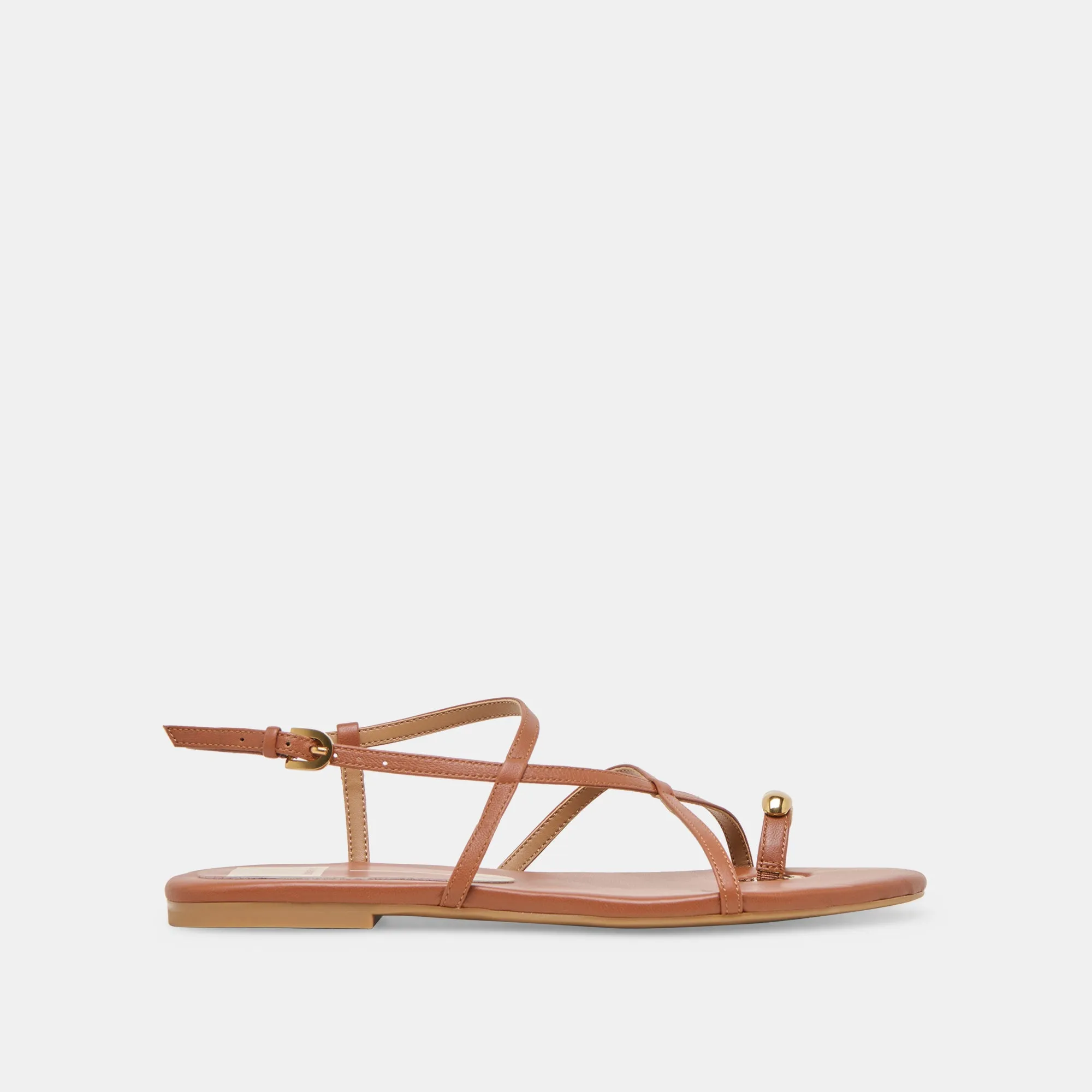 KESHA SANDALS COGNAC LEATHER Hot Day
