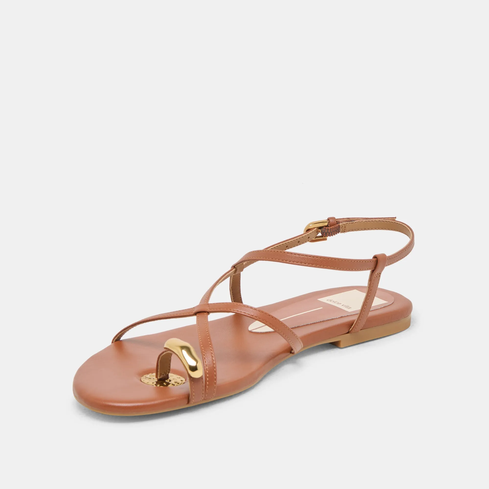 Classic Line KESHA SANDALS COGNAC LEATHER