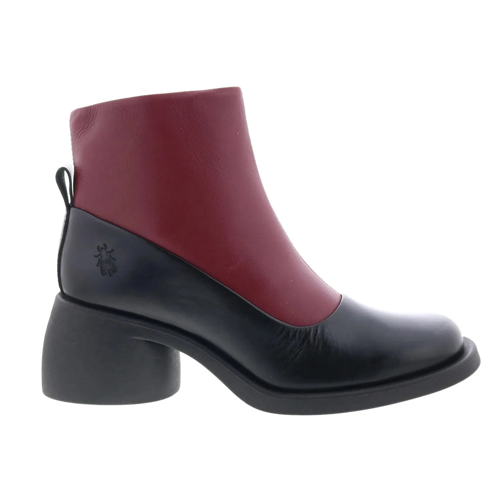 Comfortable Heel Fly London Hint HINT003FLY-002 Womens Black Leather Ankle & Booties Boots