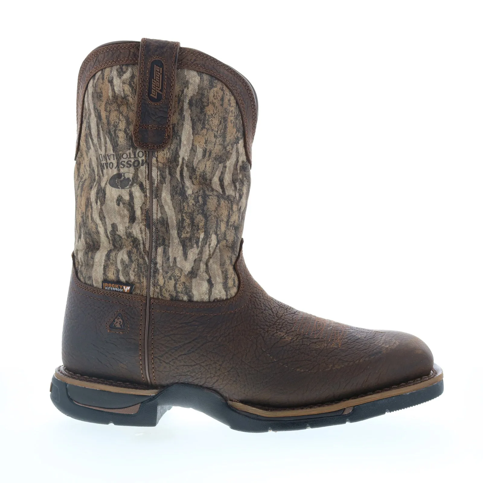 Rocky Long Range 11" Waterproof RKW0358 Mens Brown Wide Leather Western Boots Soft Cushioning Cozy Feel