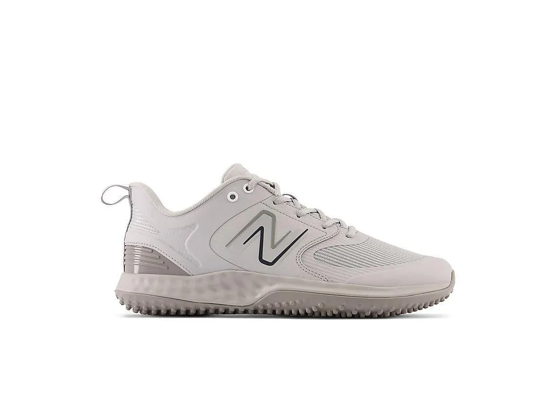 Wear resistant Trend-setting arch New Balance Men's Fresh Foam 3000 V6 Turf Baseball Shoes - Grey with White - T3000TG6