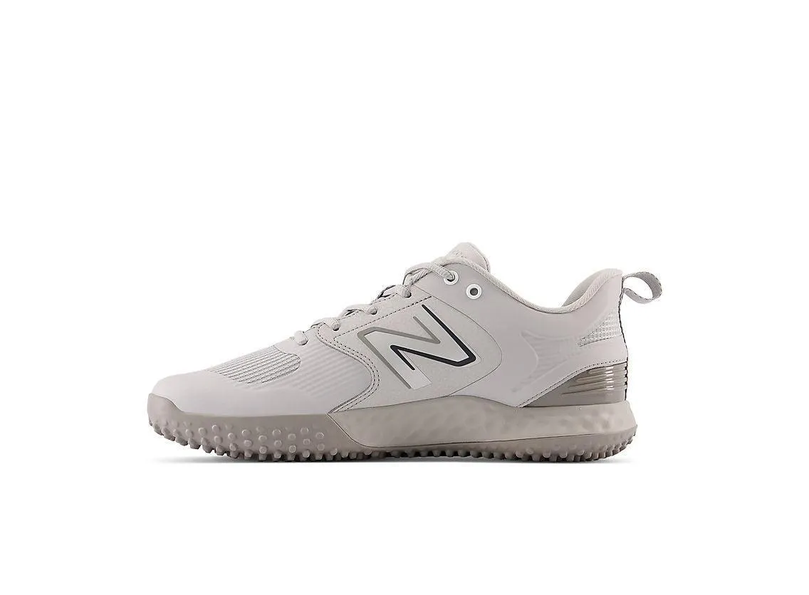 New Balance Men's Fresh Foam 3000 V6 Turf Baseball Shoes - Grey with White - T3000TG6 Step Cushion All-around durability