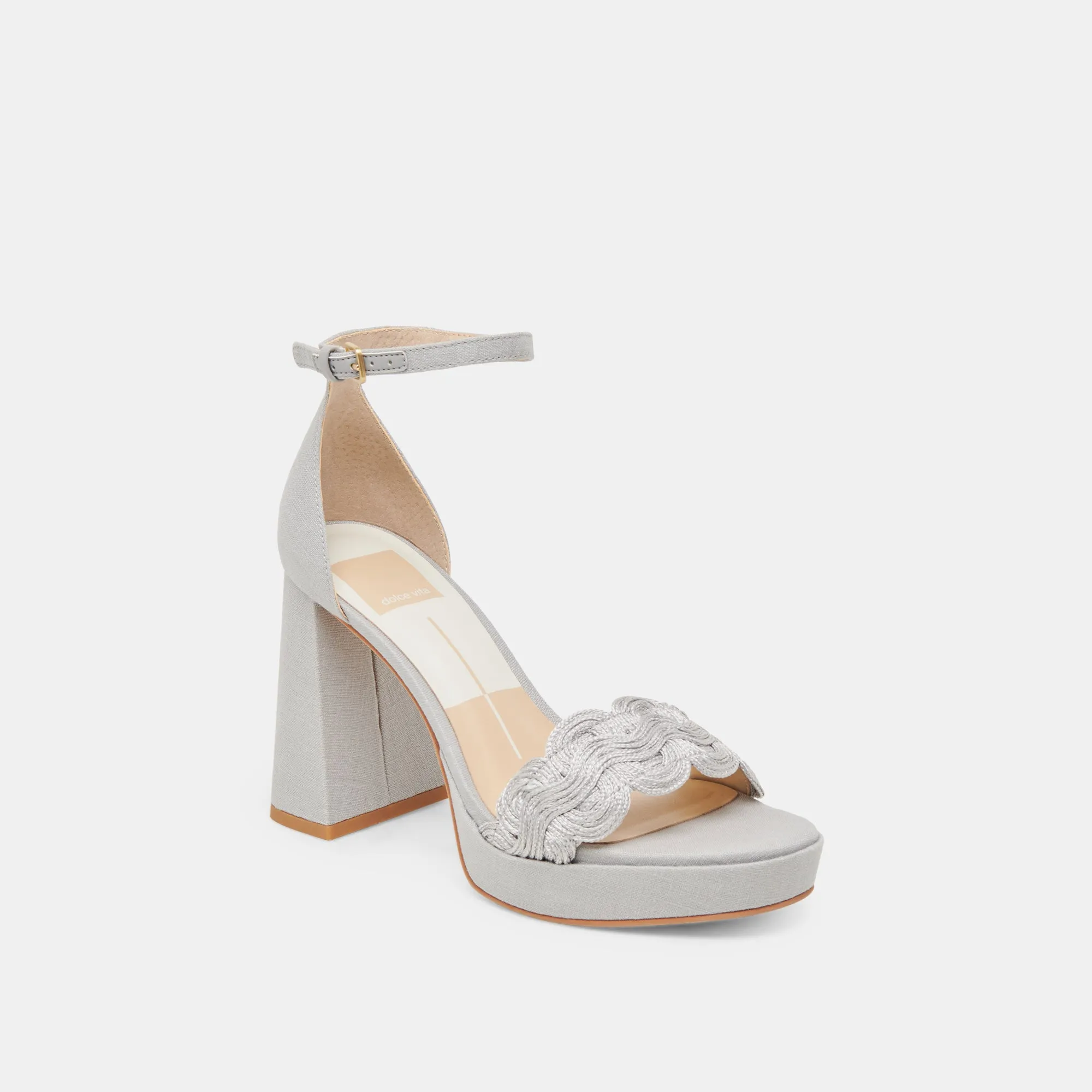 Platform Heels PELTIN HEELS GREY WOVEN RAFFIA