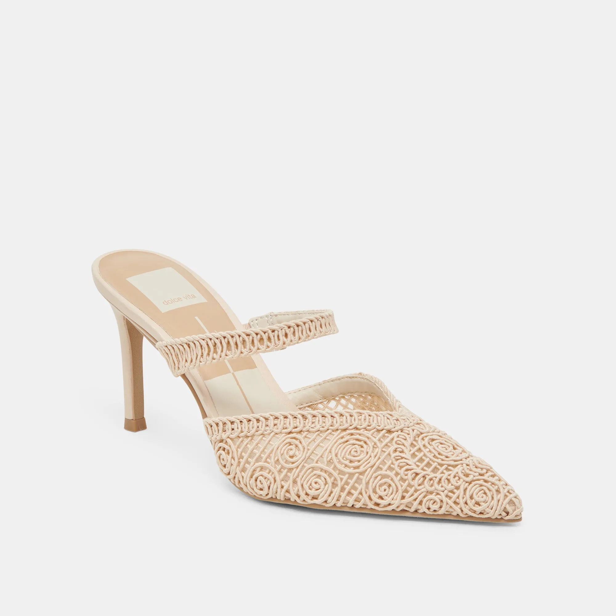 Quality KASSY HEELS NATURAL MACRAME