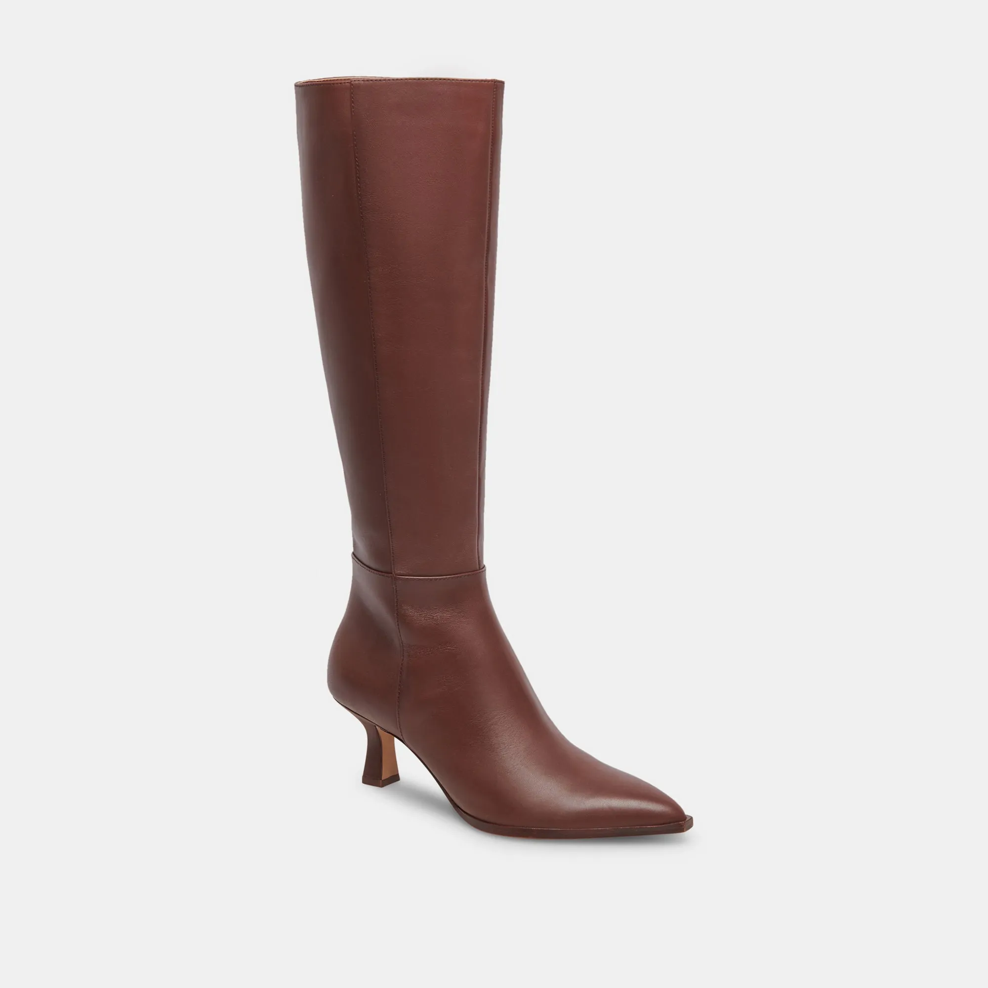 AUGGIE WIDE CALF BOOTS CHOCOLATE LEATHER Soft Lining Traction Grip