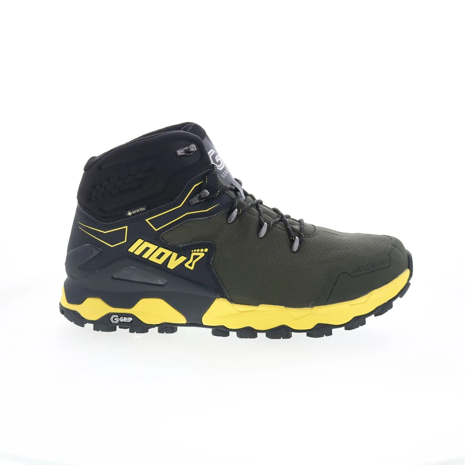 Inov-8 Roclite Pro G 400 GTX V2 001073-OLBKYW Mens Green Hiking Boots Weekend Escape